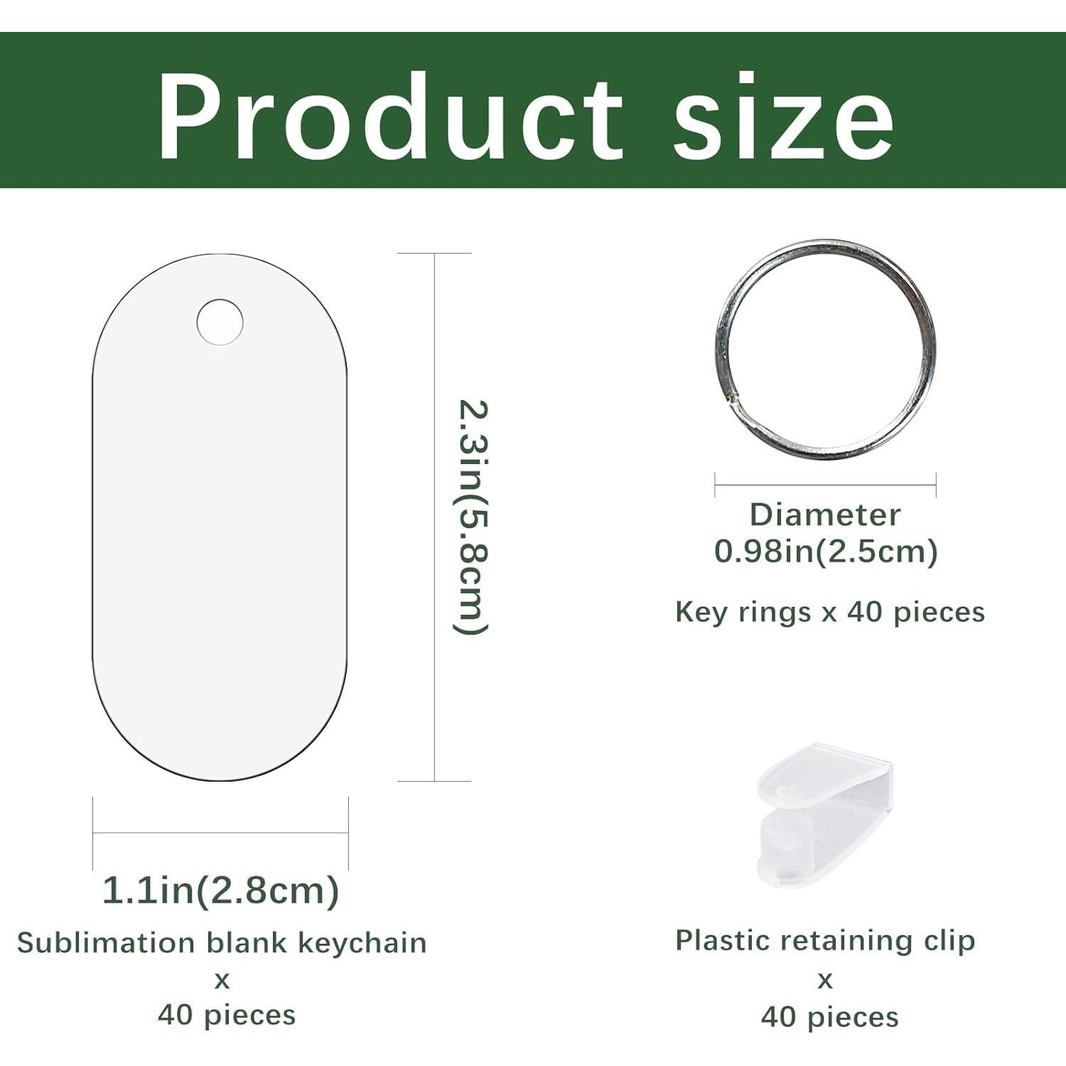 120 Llaveros de Sublimación Doble Cara GEKIXUTP - Aluminio