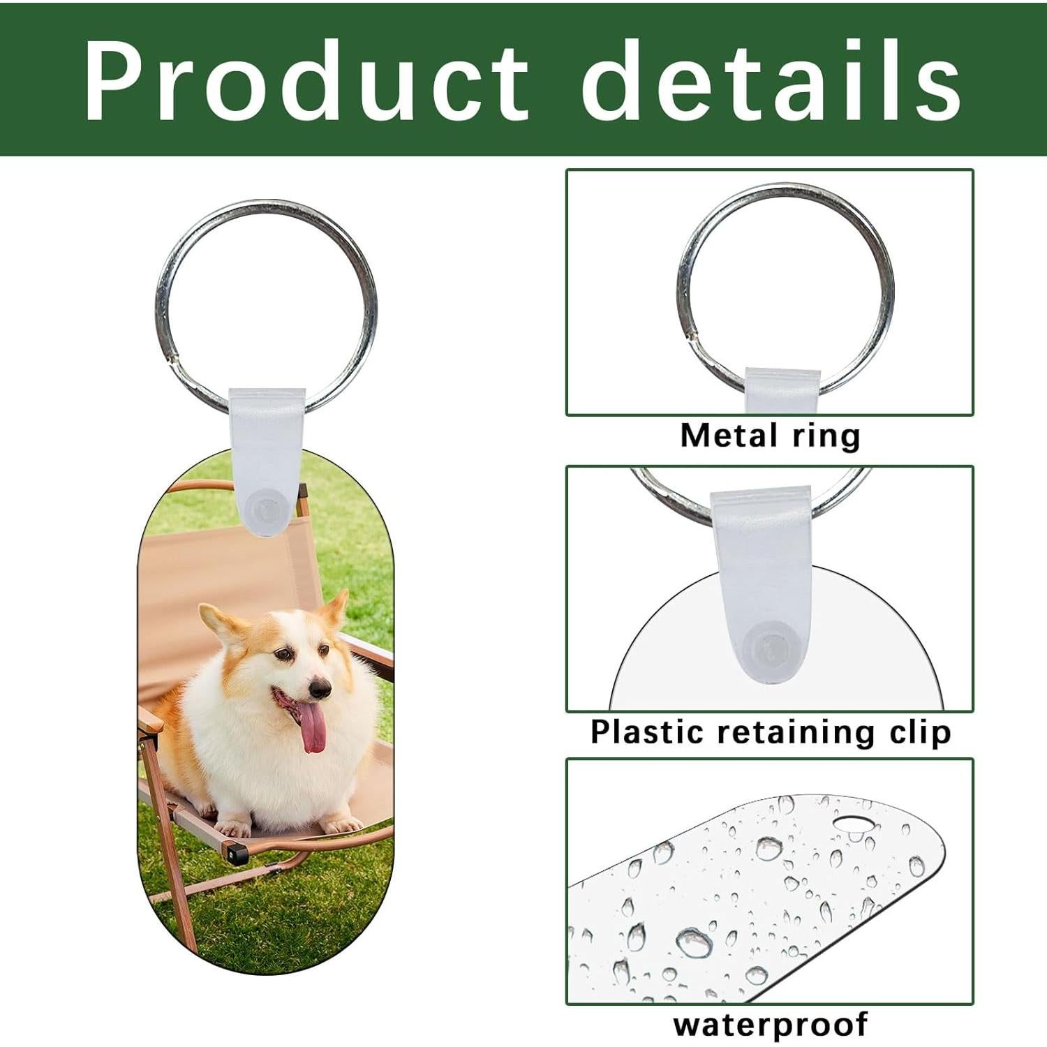 120 Llaveros de Sublimación Doble Cara GEKIXUTP - Aluminio