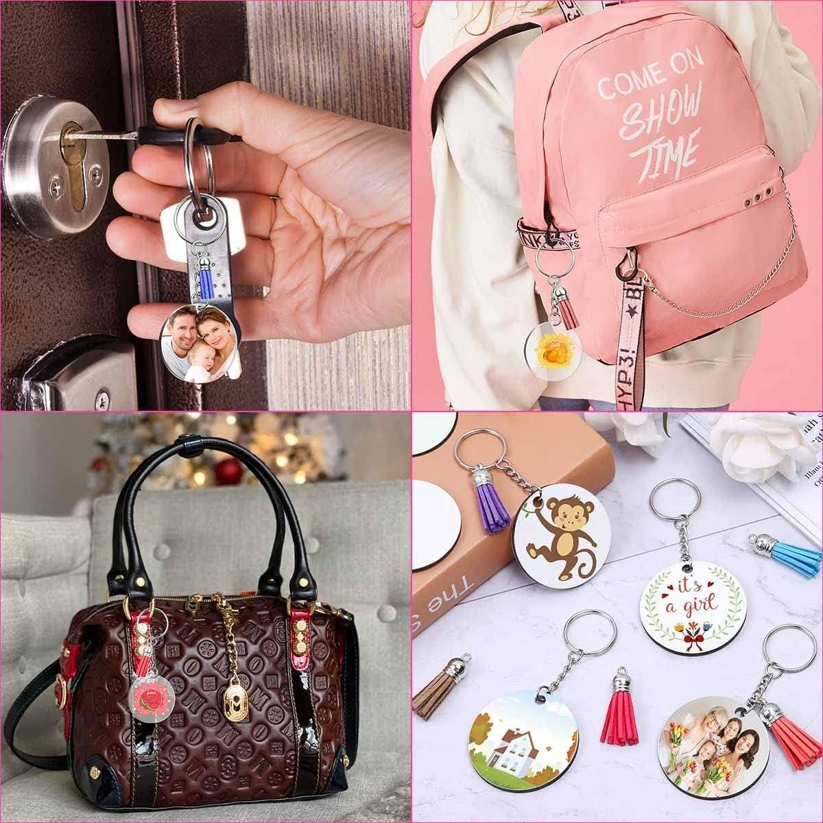 Juego de 48 Llaveros Acrílicos Transparentes Yuntop 10x7.9cm