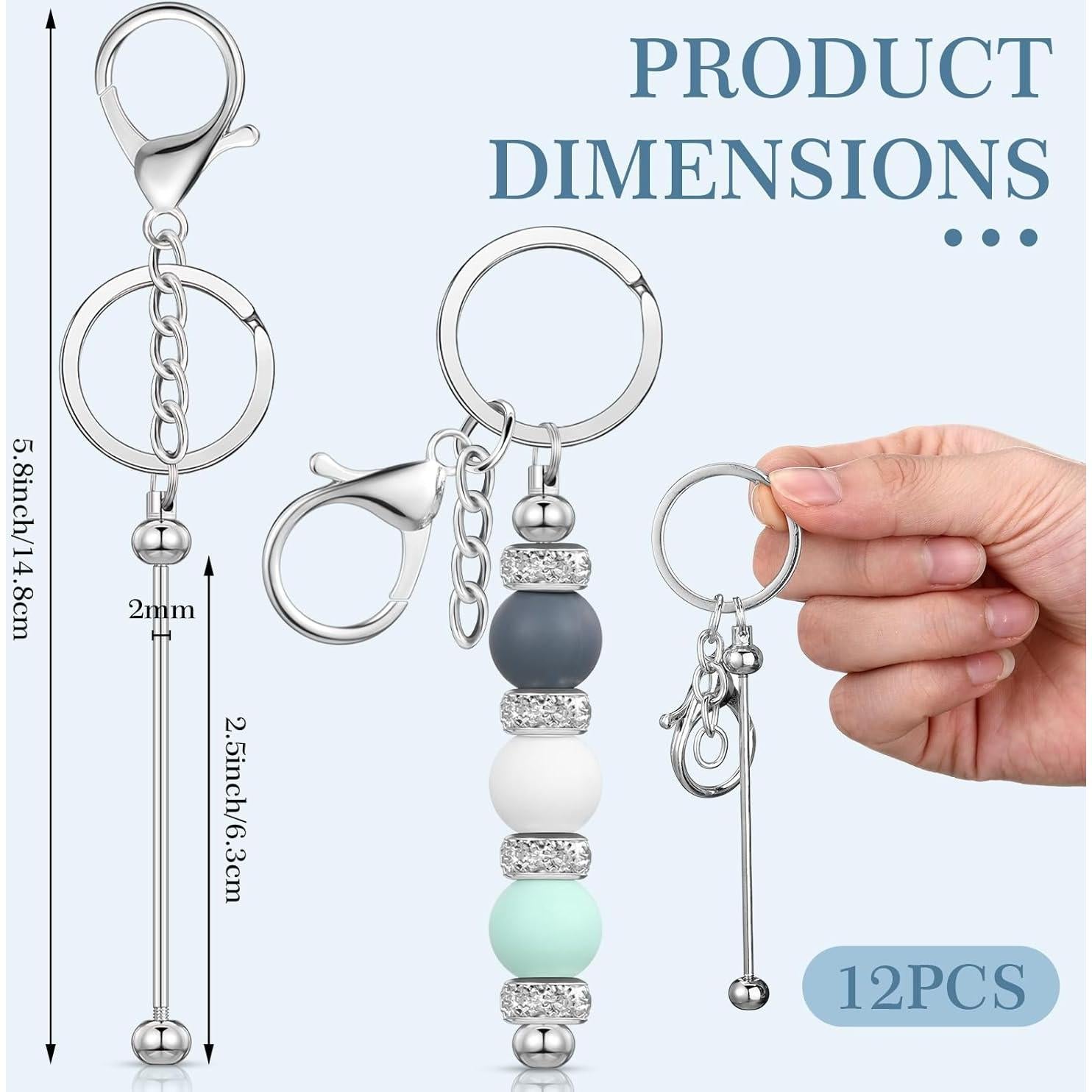 Llaveros Personalizables Tondiamo 12 Pcs Metálicos Plata DIY