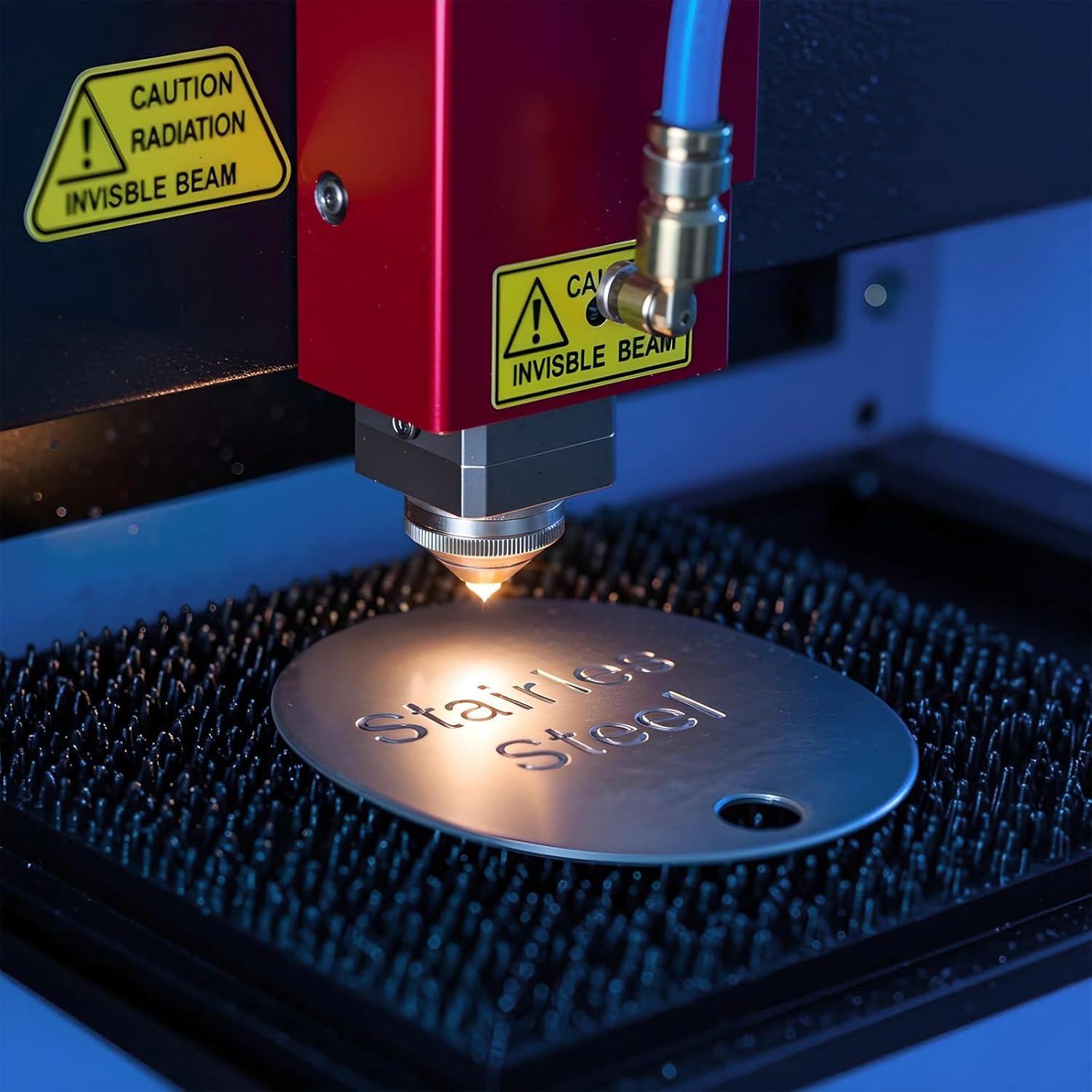 Paquete de 100 etiquetas redondas MAQUITA de acero inoxidable 3.05 cm