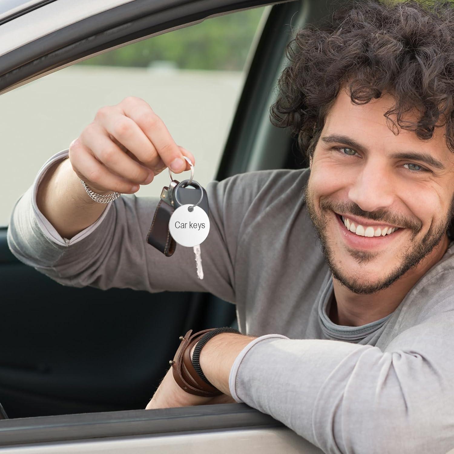 Paquete de 100 etiquetas redondas MAQUITA de acero inoxidable 3.05 cm