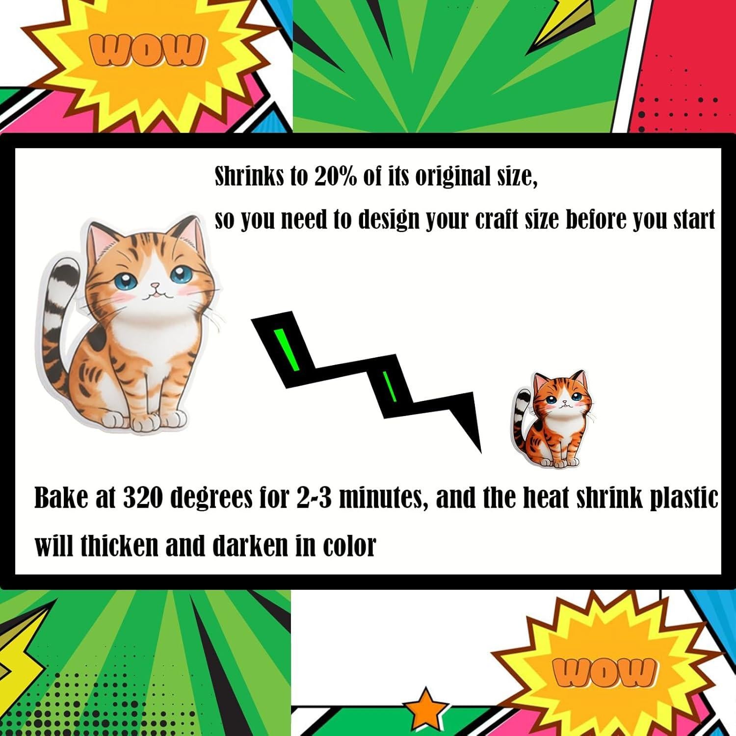 Hojas de Plástico Retráctil Rdanruy 25PCS 29x20cm para Manualidades