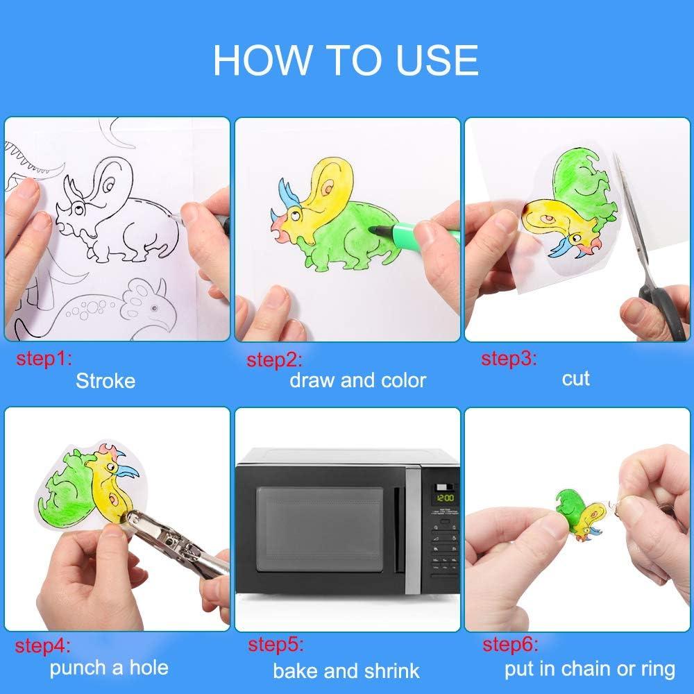 Kit de Hojas Encogibles Natonhi 145 Piezas para Manualidades