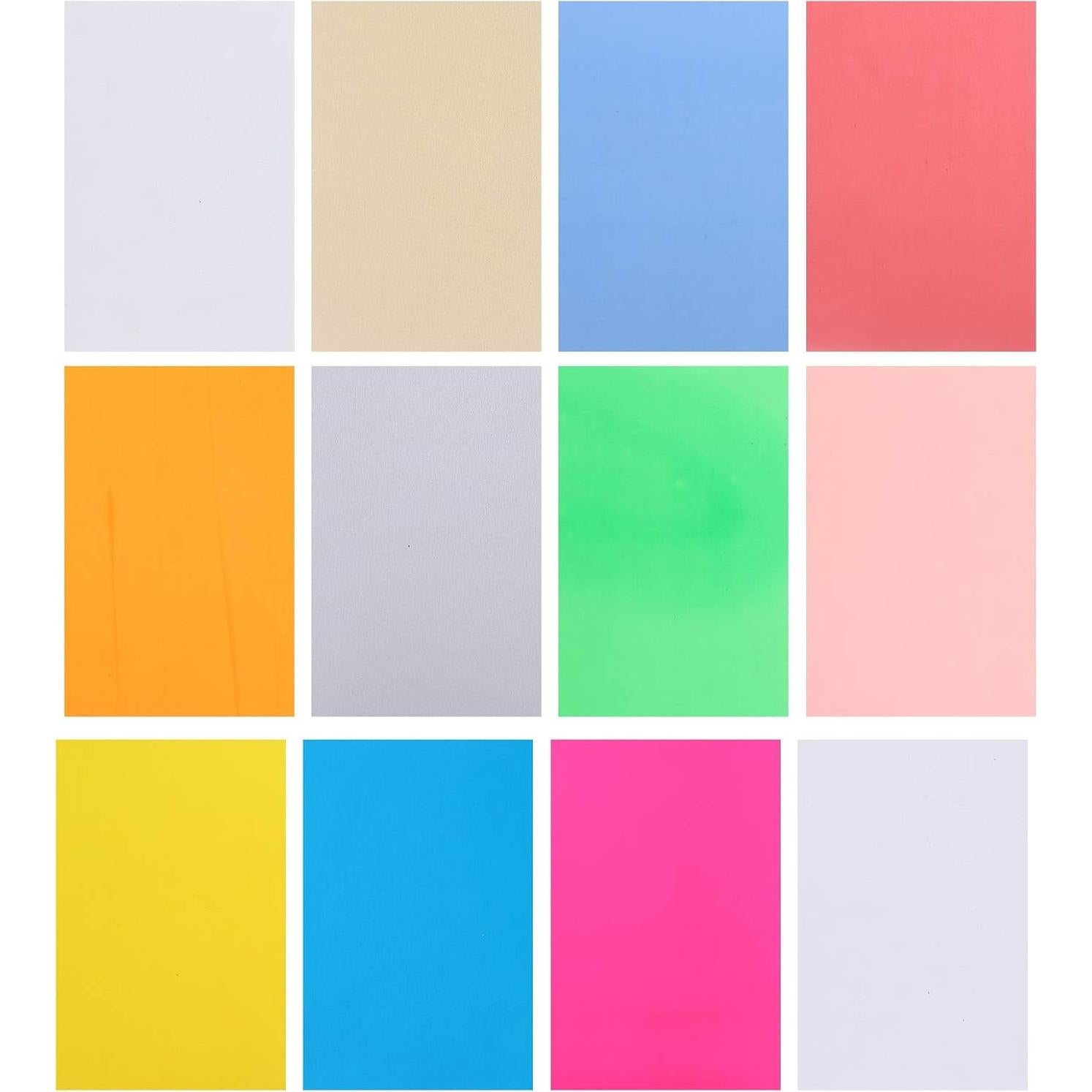 12 Hojas de Película Termoencogible Colorida Zerodis 20x14.5cm