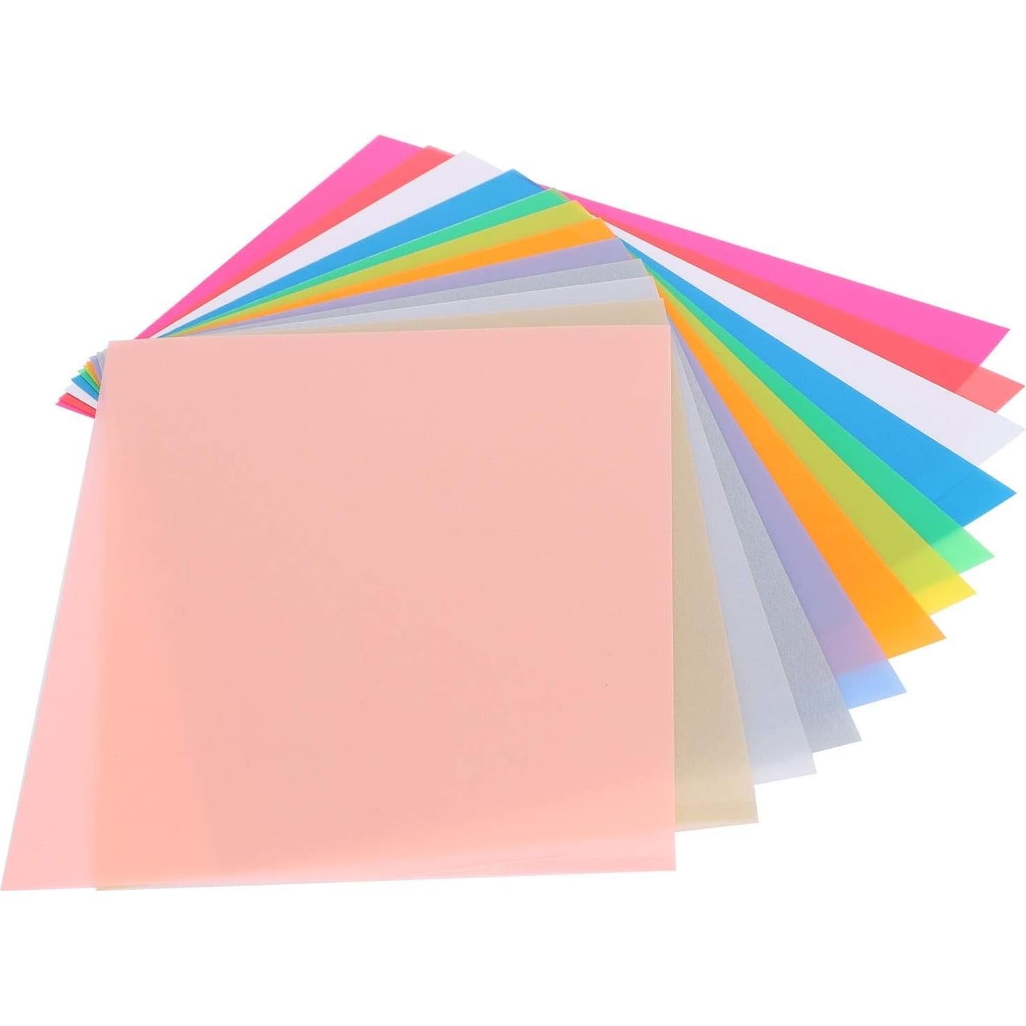 12 Hojas de Película Termoencogible Colorida Zerodis 20x14.5cm