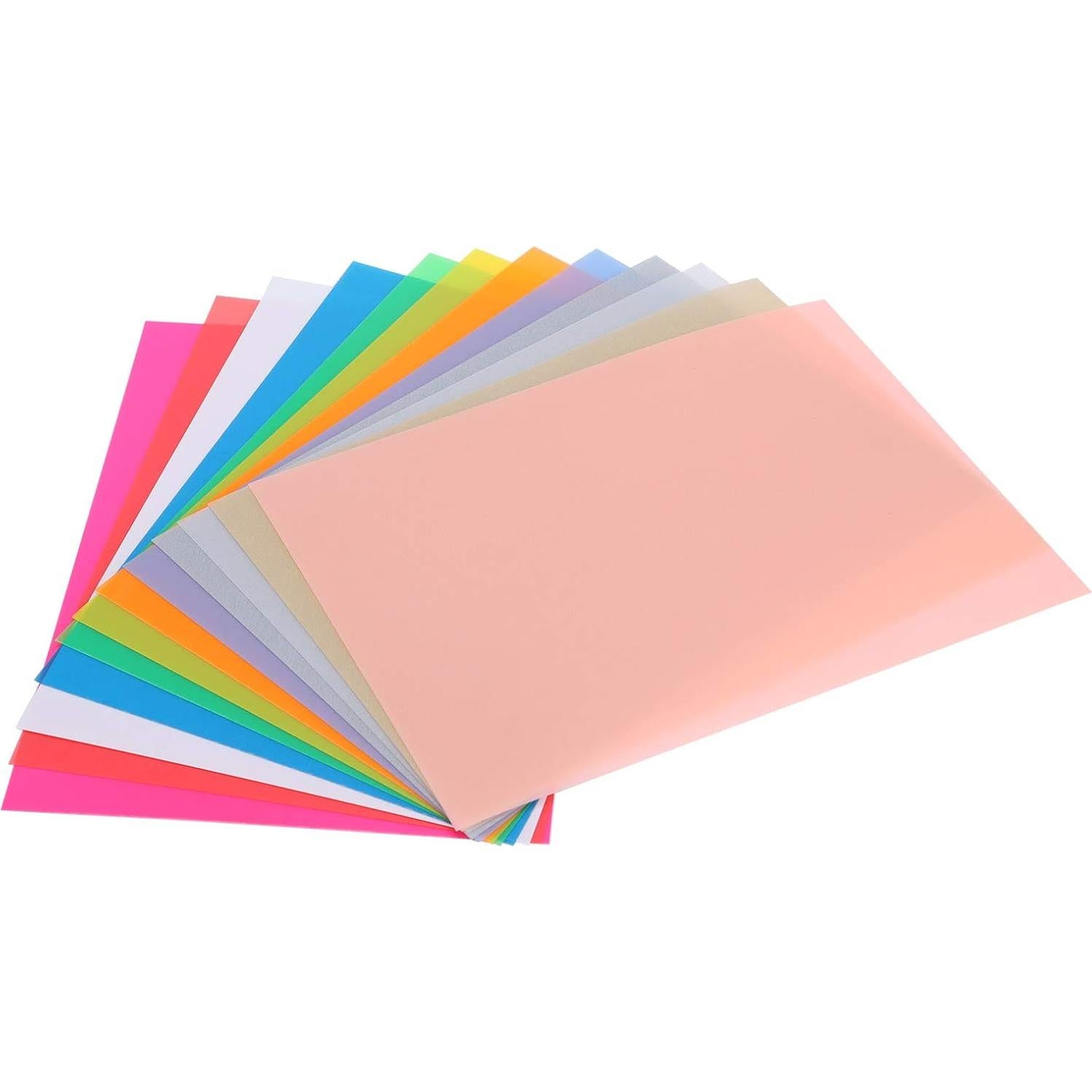 12 Hojas de Película Termoencogible Colorida Zerodis 20x14.5cm