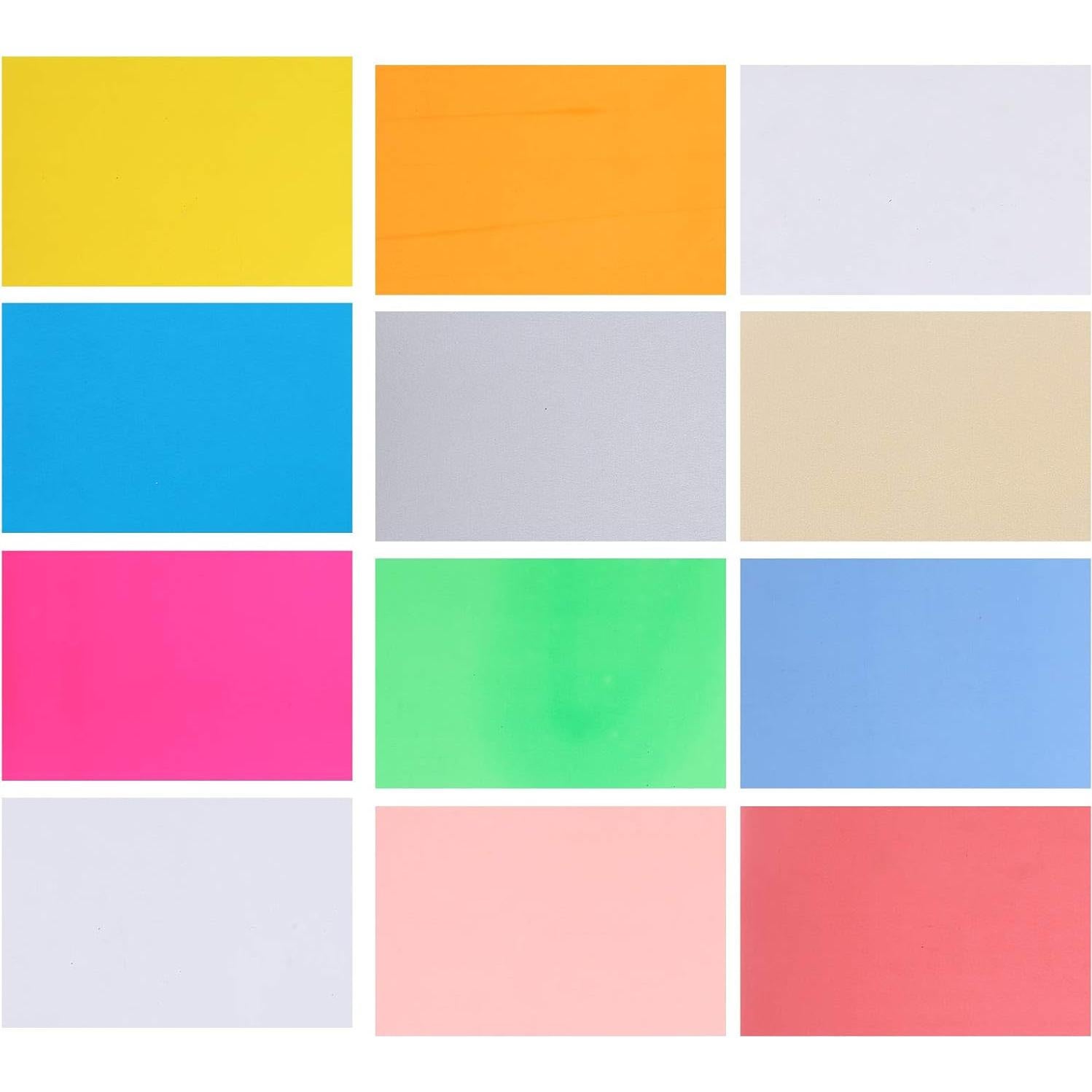 12 Hojas de Película Termoencogible Colorida Zerodis 20x14.5cm