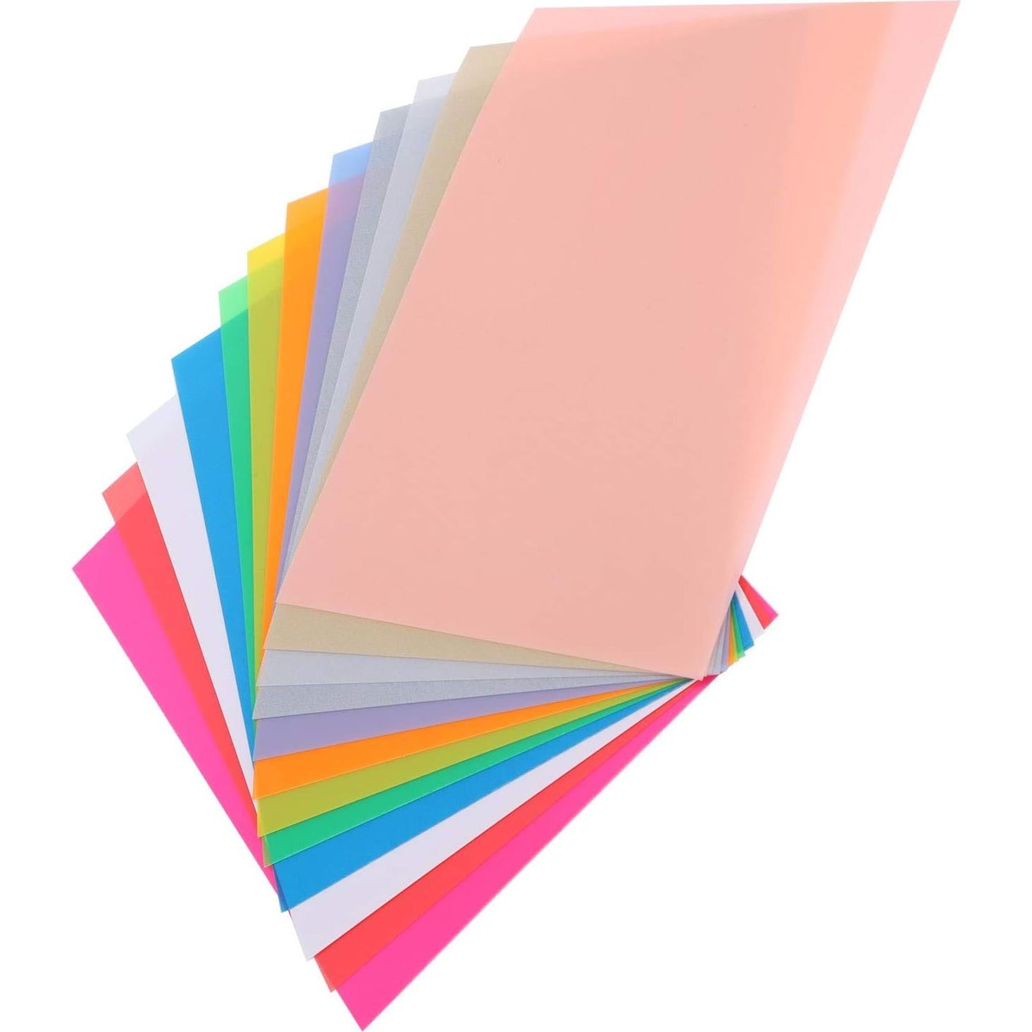 12 Hojas de Película Termoencogible Colorida Zerodis 20x14.5cm