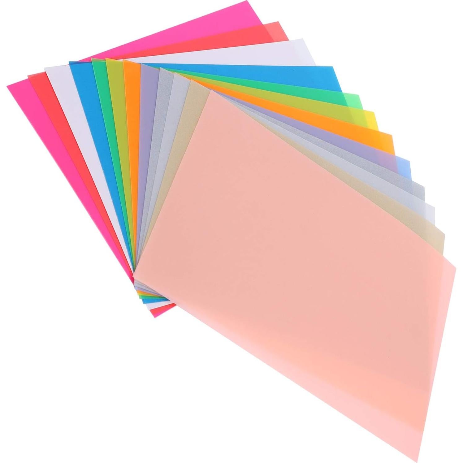 12 Hojas de Película Termoencogible Colorida Zerodis 20x14.5cm