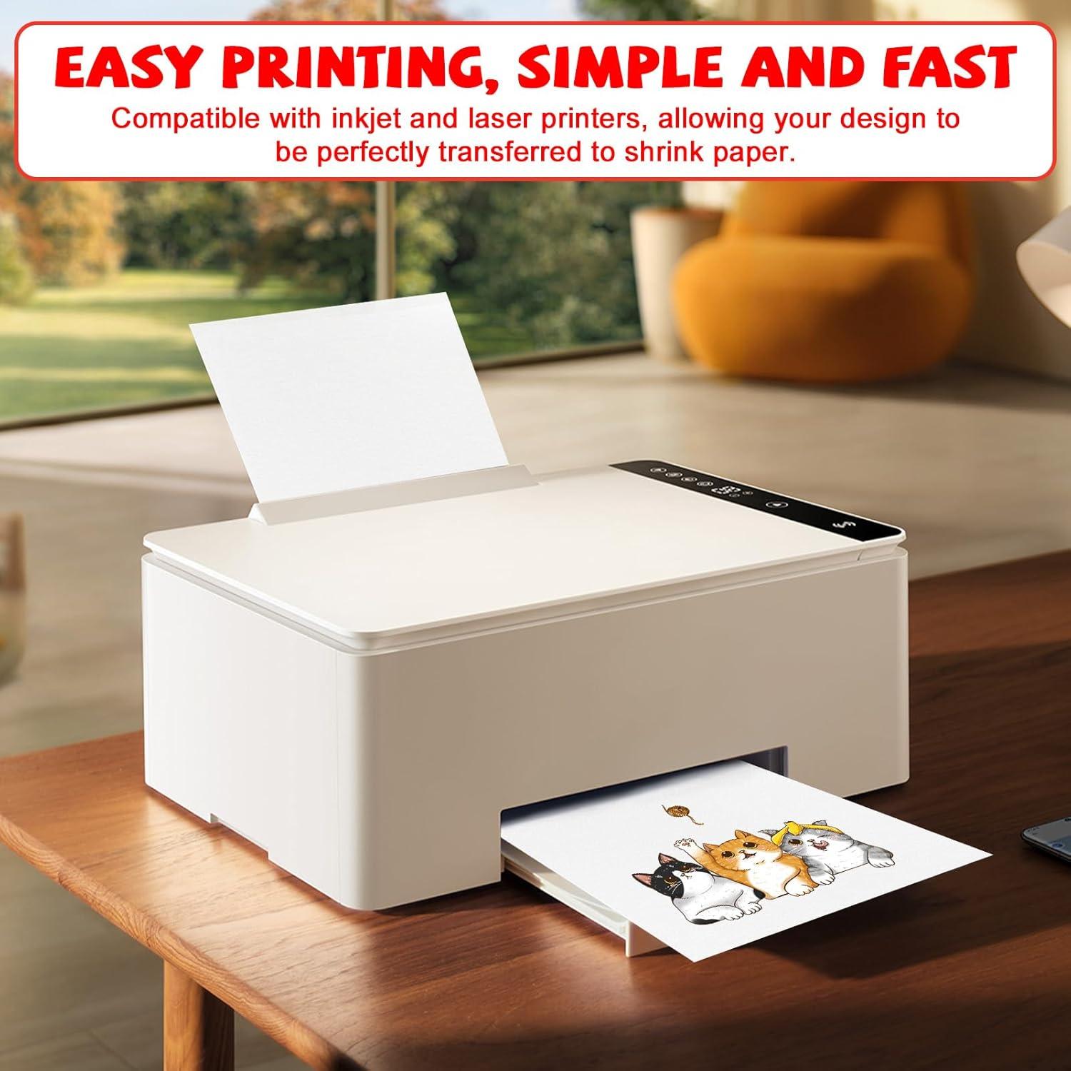 Kit de Hojas Shrinky Dink Imprimibles OFNMY 225PCS 21x14.8cm