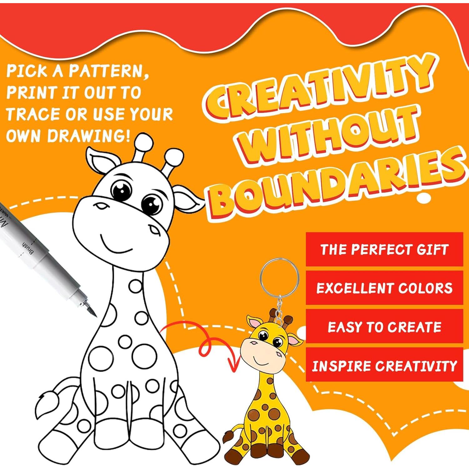 Kit de Hojas Shrinky Dink Imprimibles OFNMY 225PCS 21x14.8cm