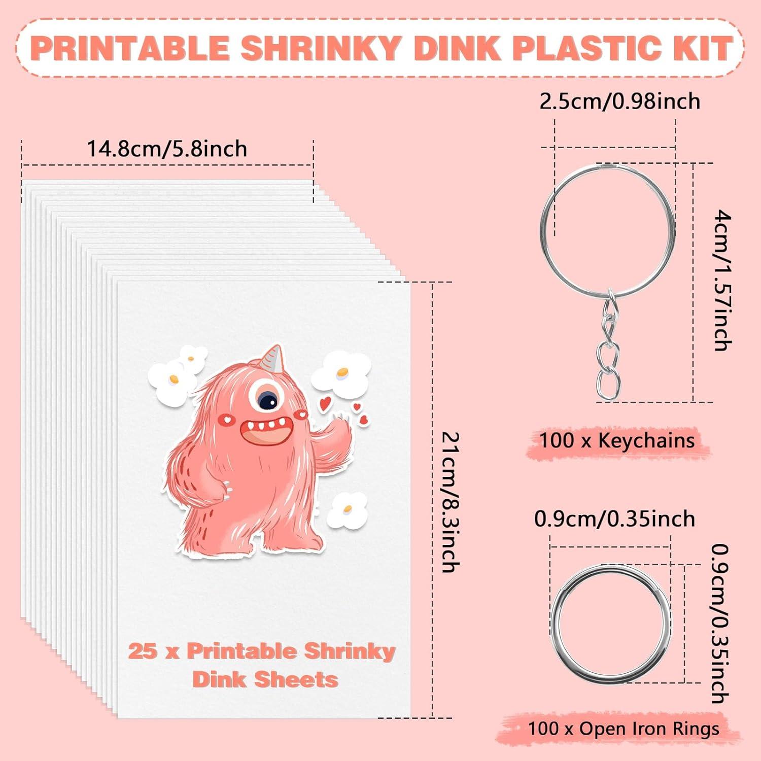 Kit de Hojas Shrinky Dink Imprimibles OFNMY 225PCS 21x14.8cm