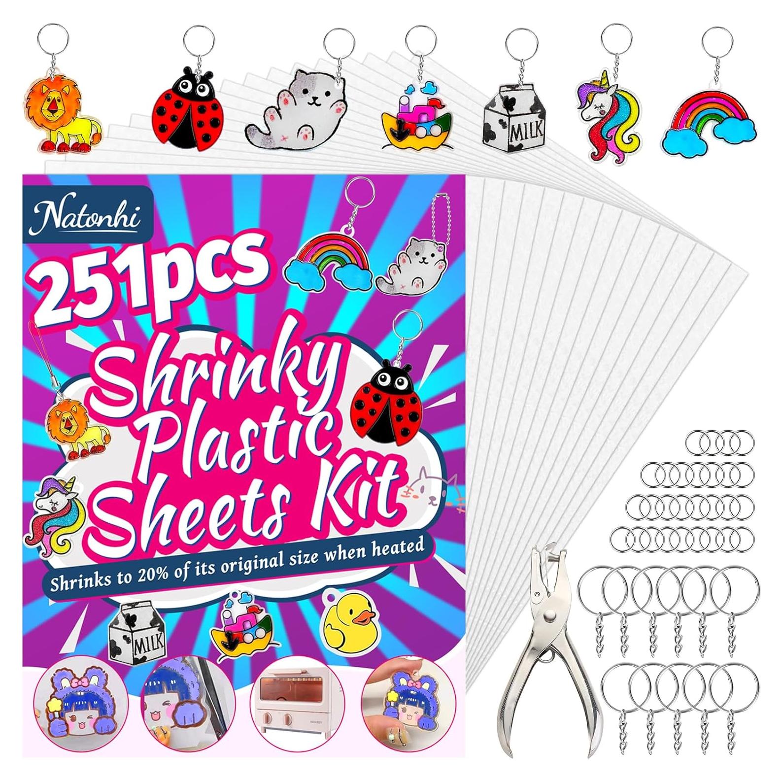 Kit de Manualidades Natonhi 251Pcs Hojas de Encogimiento