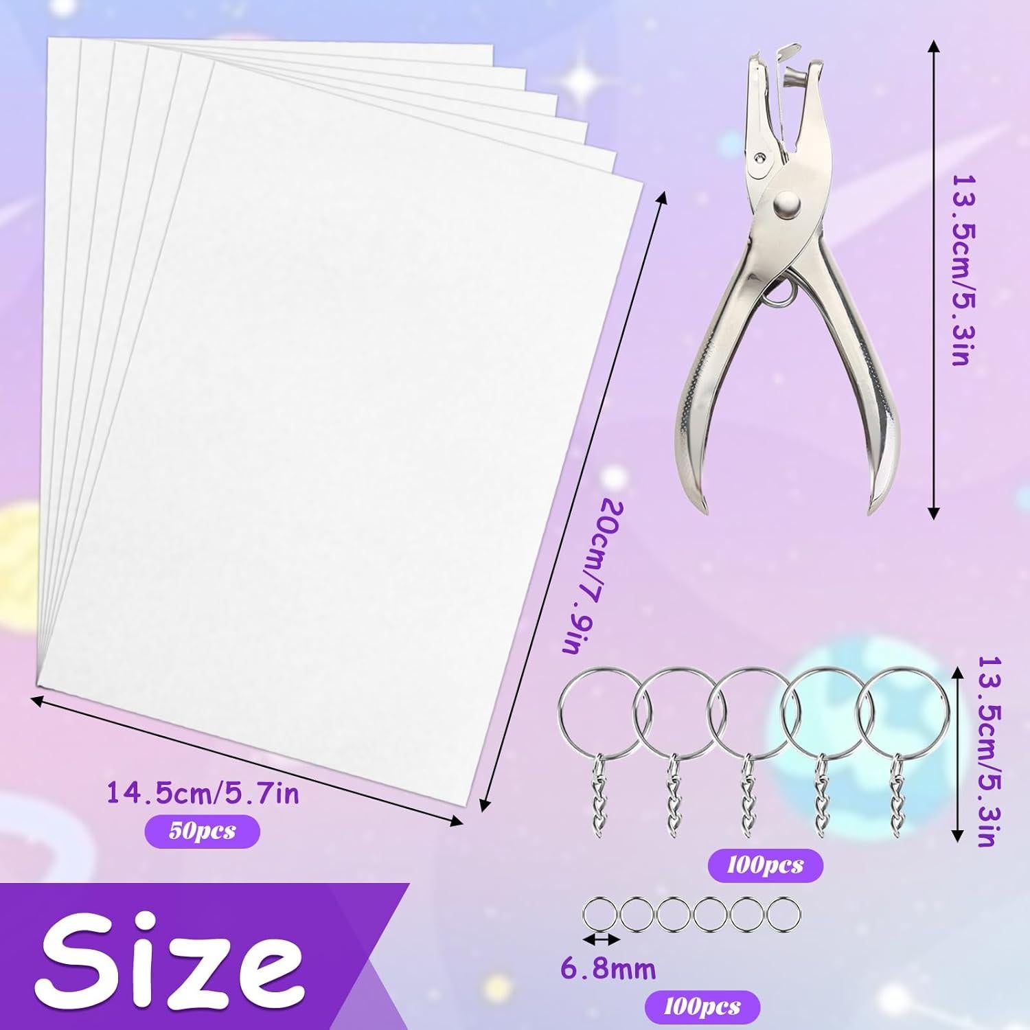 Kit de Manualidades Natonhi 251Pcs Hojas de Encogimiento