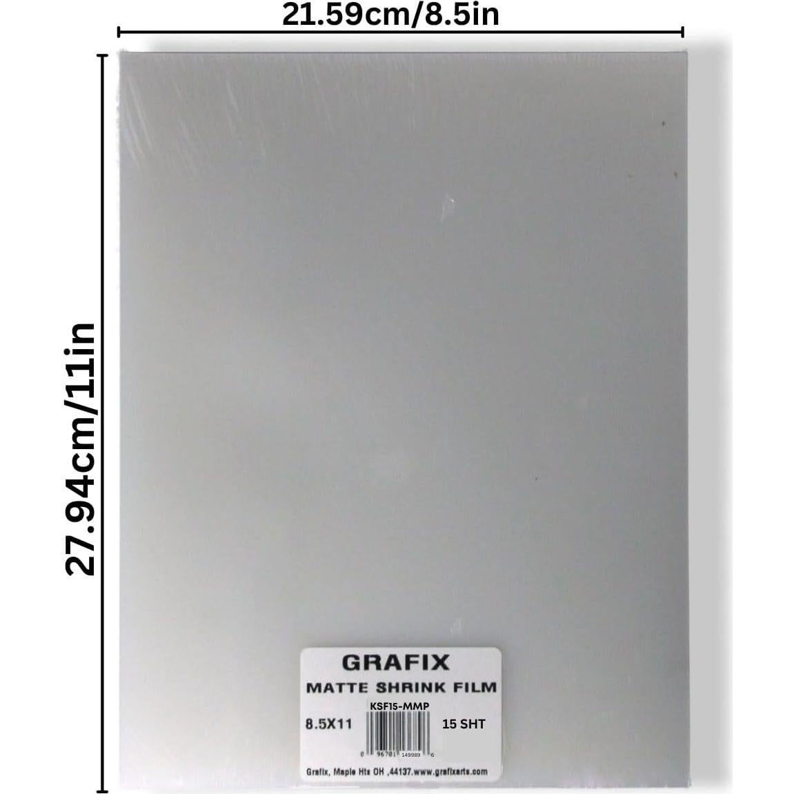 Película de Encogimiento Grafix 15 Hojas Translúcida Mate 21x28 cm