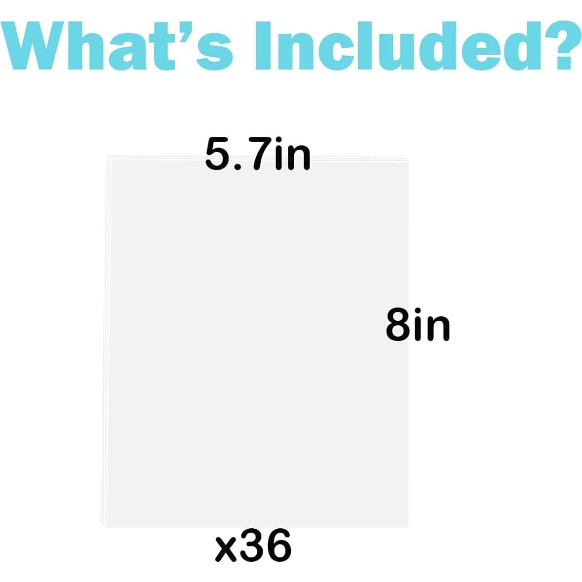 Hojas de Plástico de Encogimiento Rdanruy para Manualidades DIY - 36 Unidades