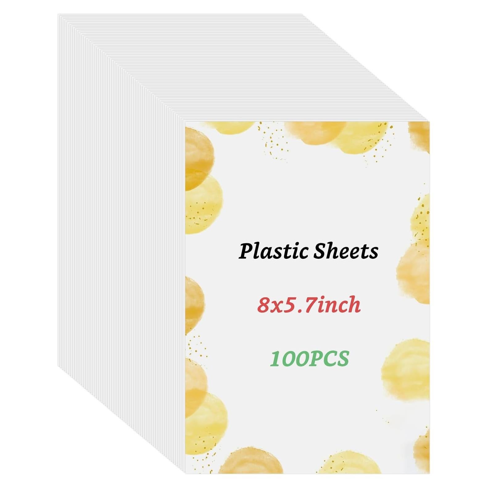 Hojas de Plástico Retráctil Arenadas LOYORTY 100 Piezas 20.1x14.5cm