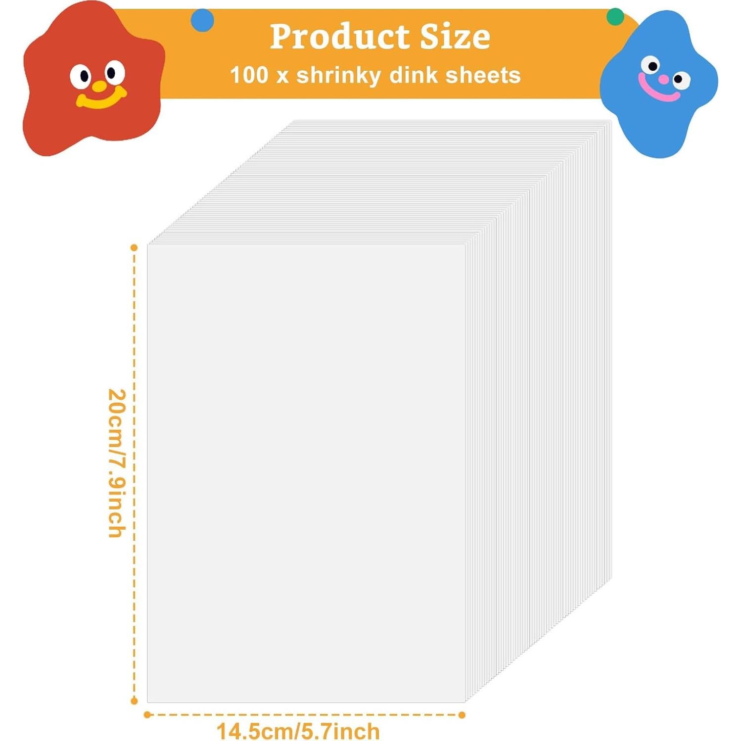 Hojas de Plástico Retráctil Arenadas LOYORTY 100 Piezas 20.1x14.5cm