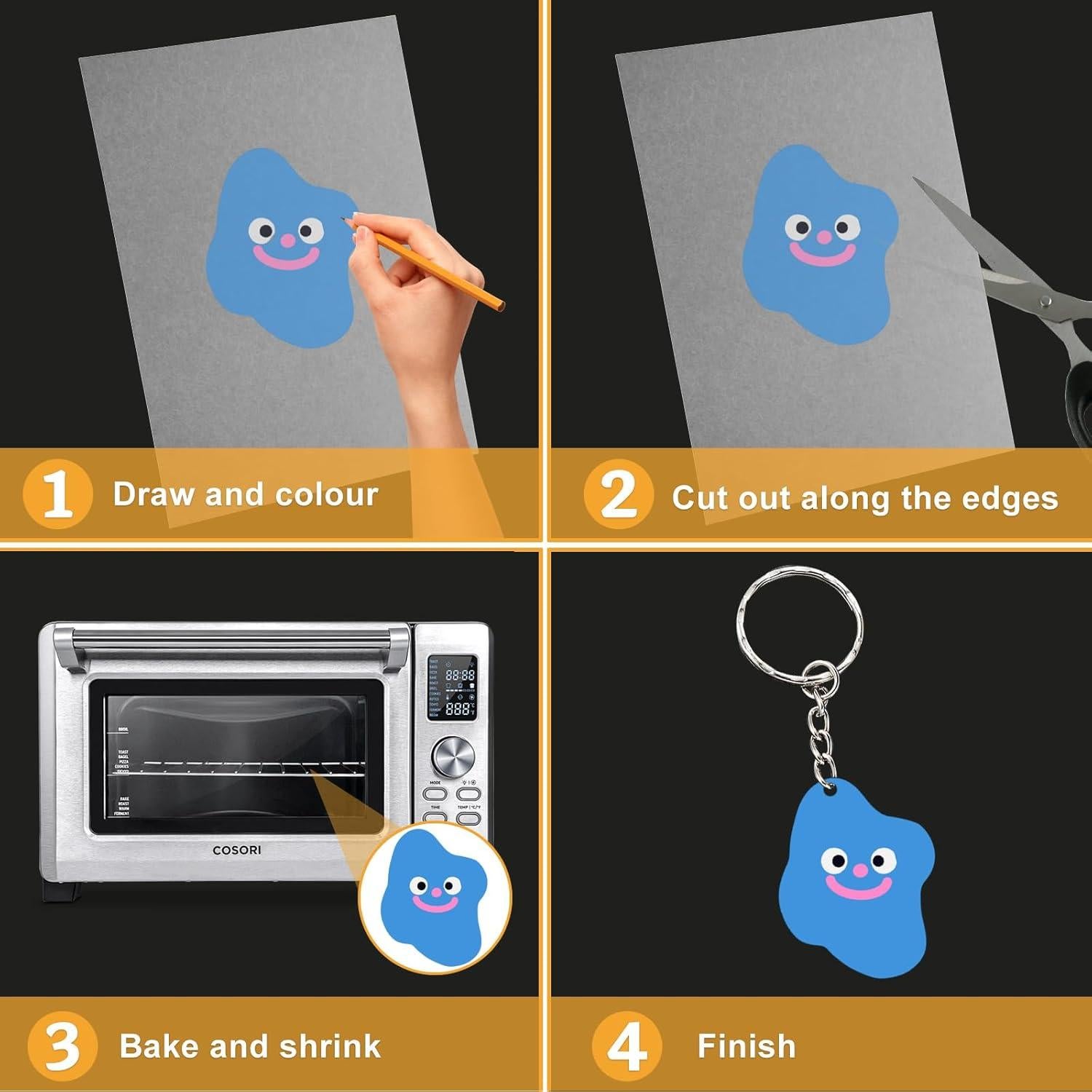 Hojas de Plástico Retráctil Arenadas LOYORTY 100 Piezas 20.1x14.5cm