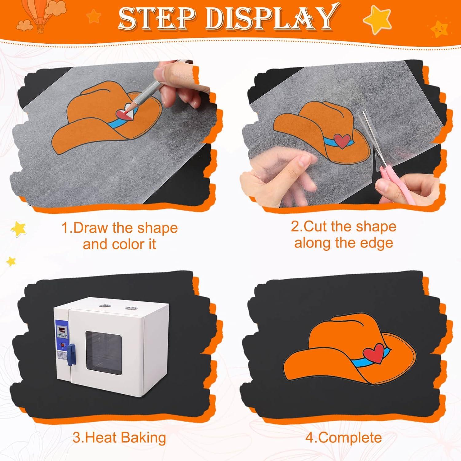 Papel de Arte Shrinky Cridoz 50 Hojas 20x14.5cm Manualidades