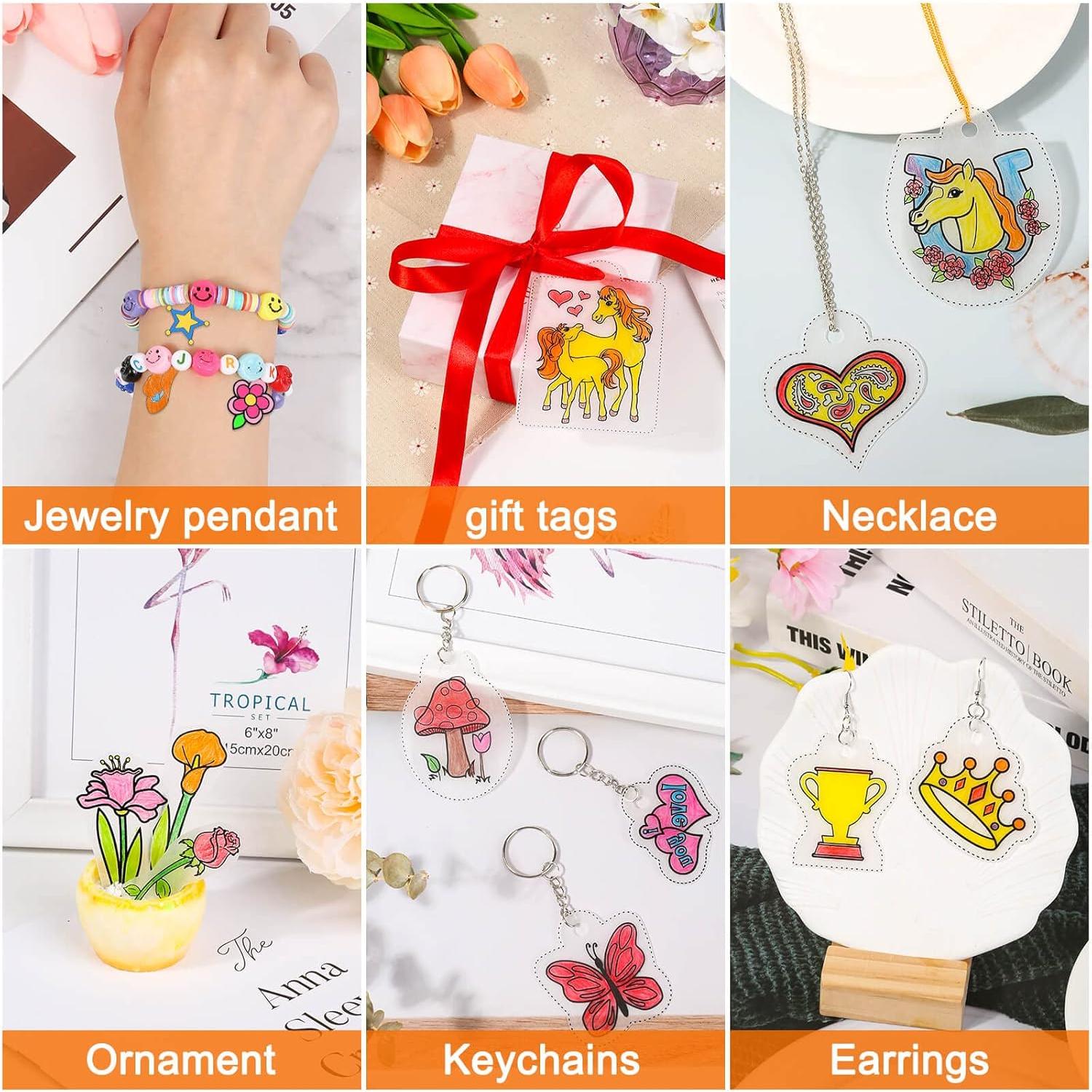 Papel de Arte Shrinky Cridoz 50 Hojas 20x14.5cm Manualidades