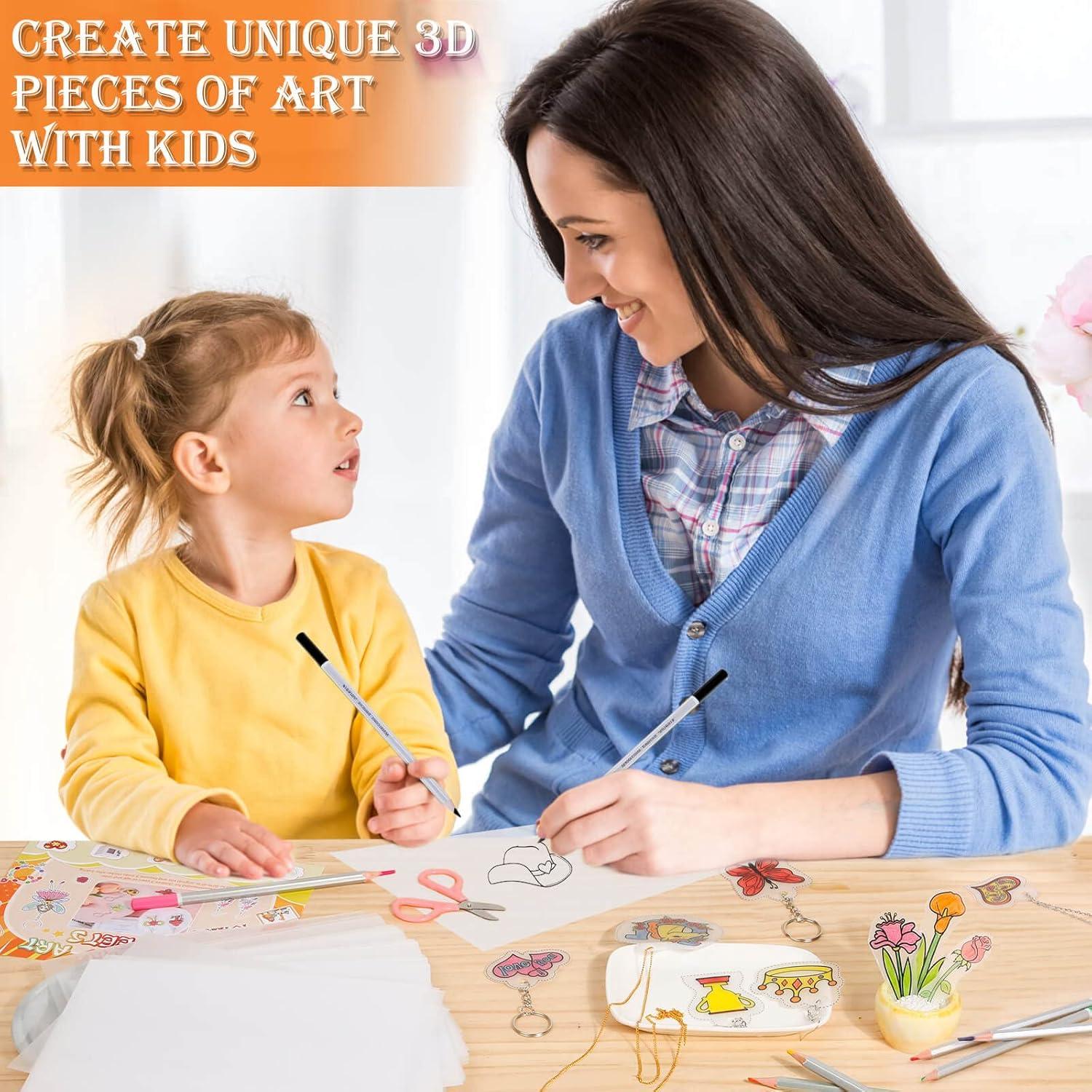 Papel de Arte Shrinky Cridoz 50 Hojas 20x14.5cm Manualidades