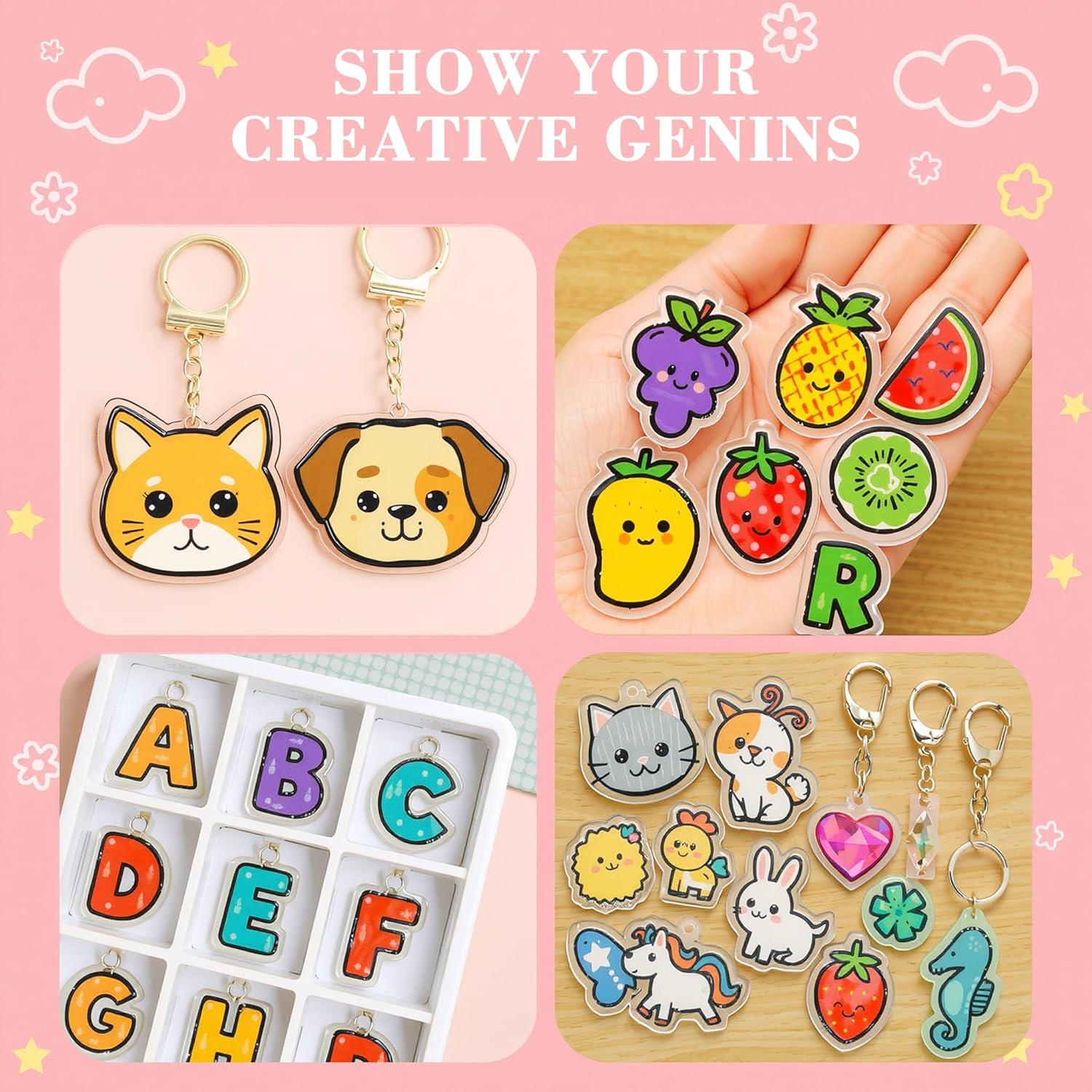 50 Hojas de Plástico Encogible QDBNW para Manualidades 14.73x10.41cm