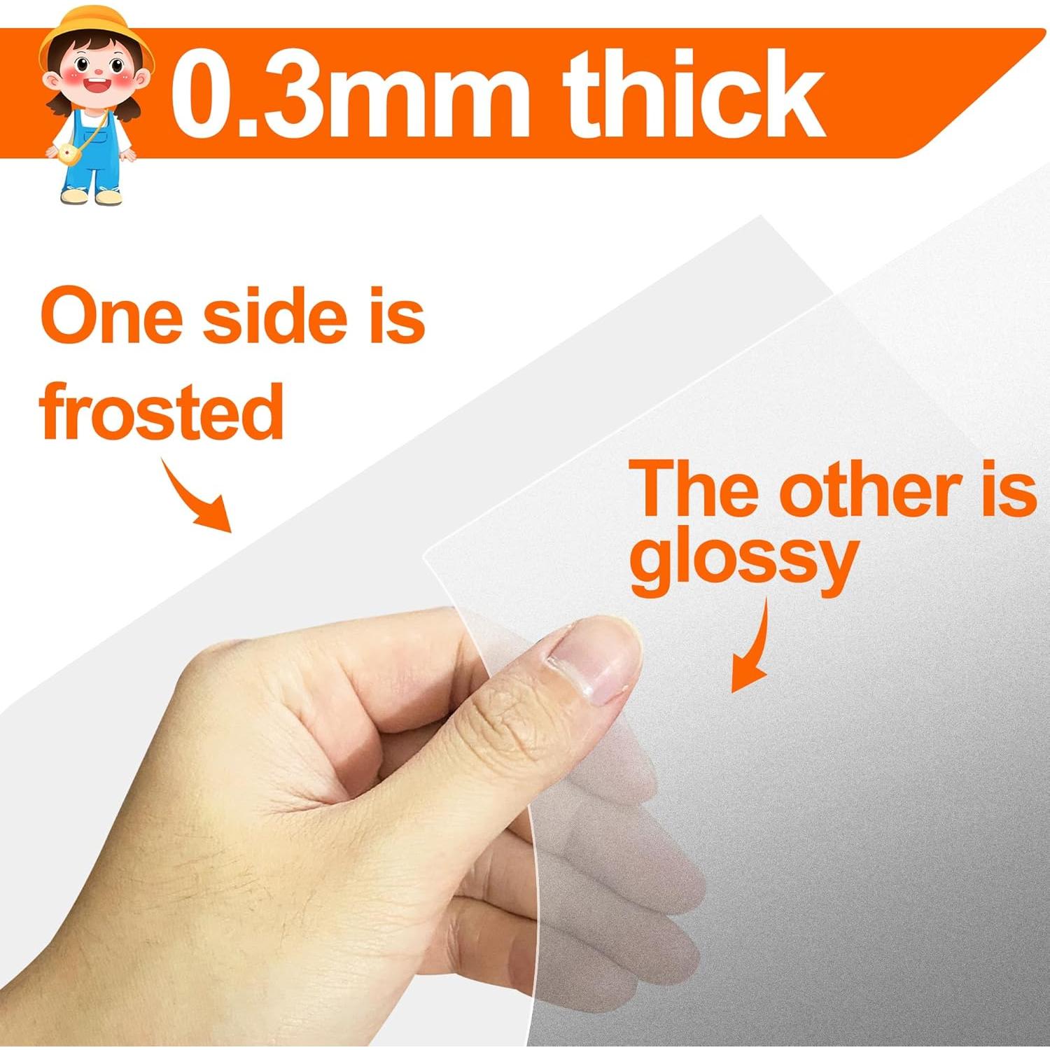 Hewolly Hojas de Plástico Retráctil Imprimibles A4 - 24 Pcs