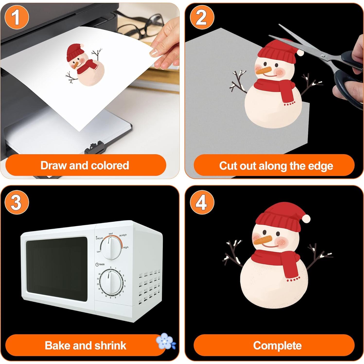 Hewolly Hojas de Plástico Retráctil Imprimibles A4 - 24 Pcs