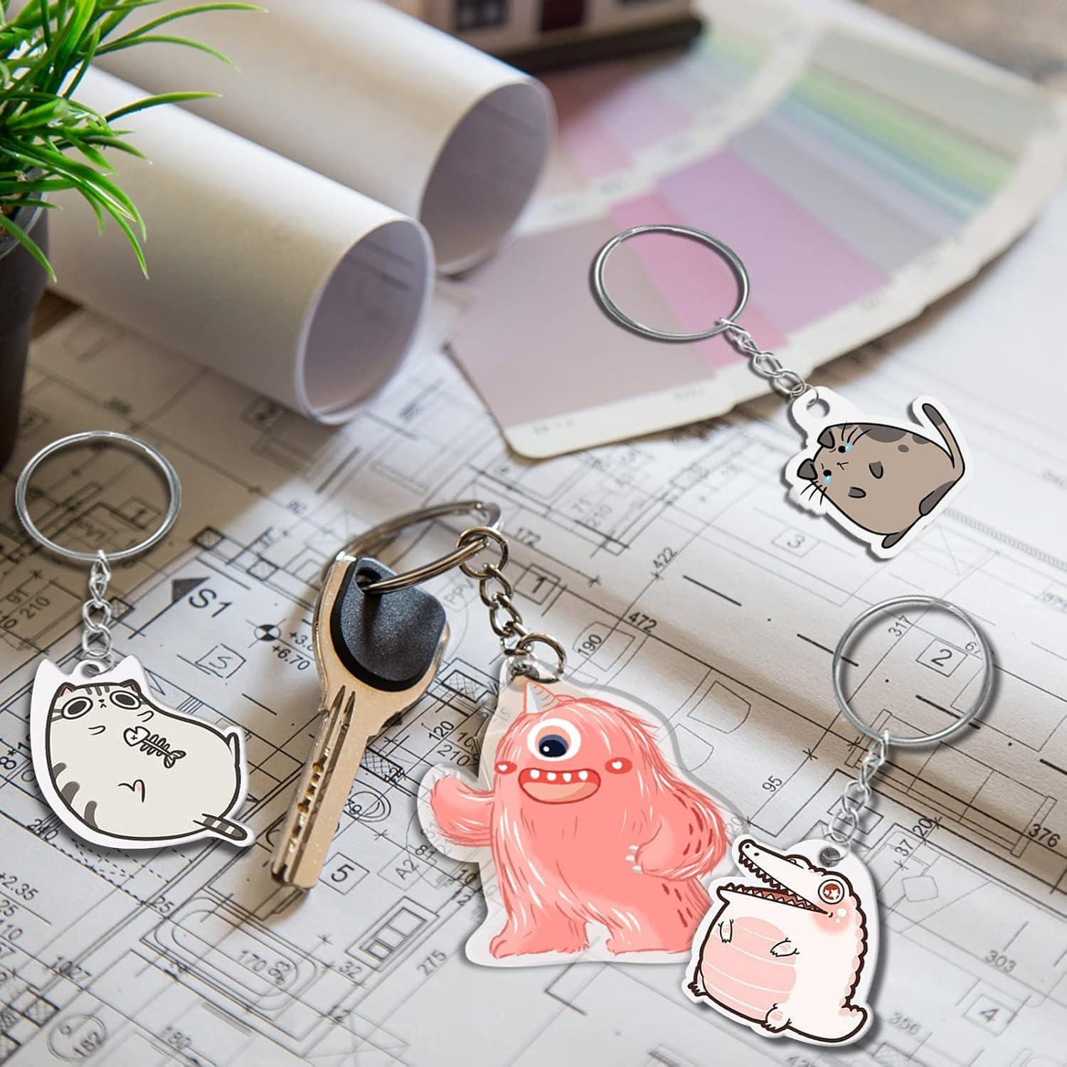 Kit de Llaveros Shrinky Dink yyoemas 183PCS con Lápices y Perforadora