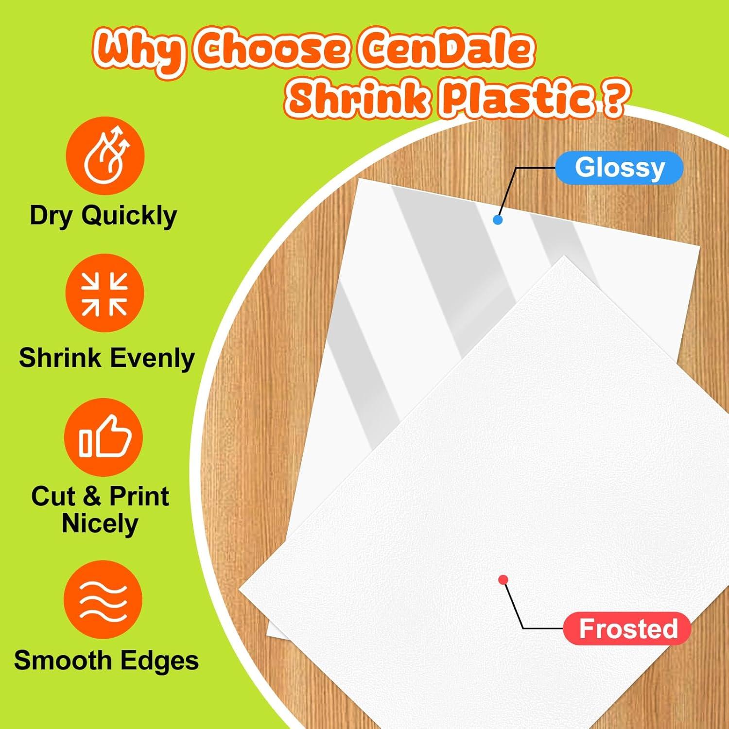 Hojas de Encogimiento Imprimibles CenDale - 25PCS A4 Blanco