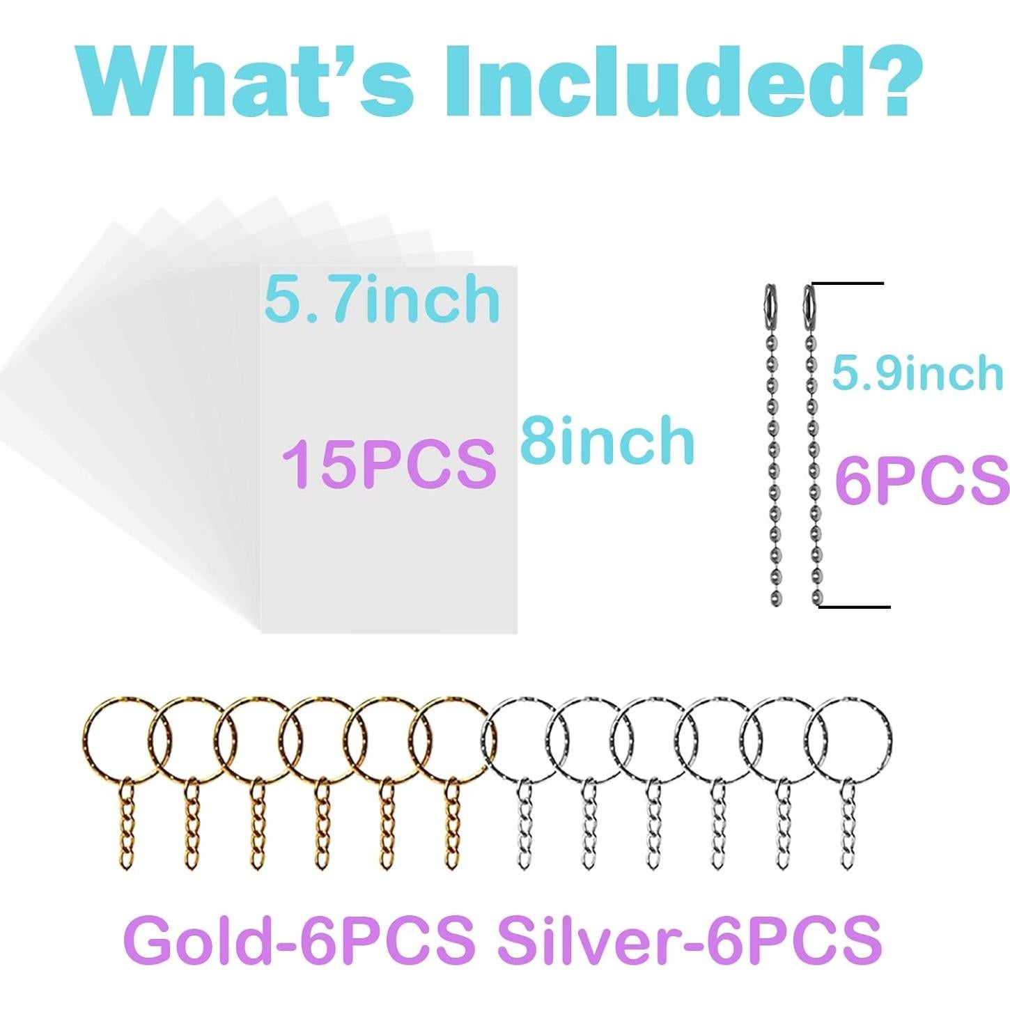 15 Hojas de Plástico de Encogimiento Rdanruy 20x14.5cm DIY