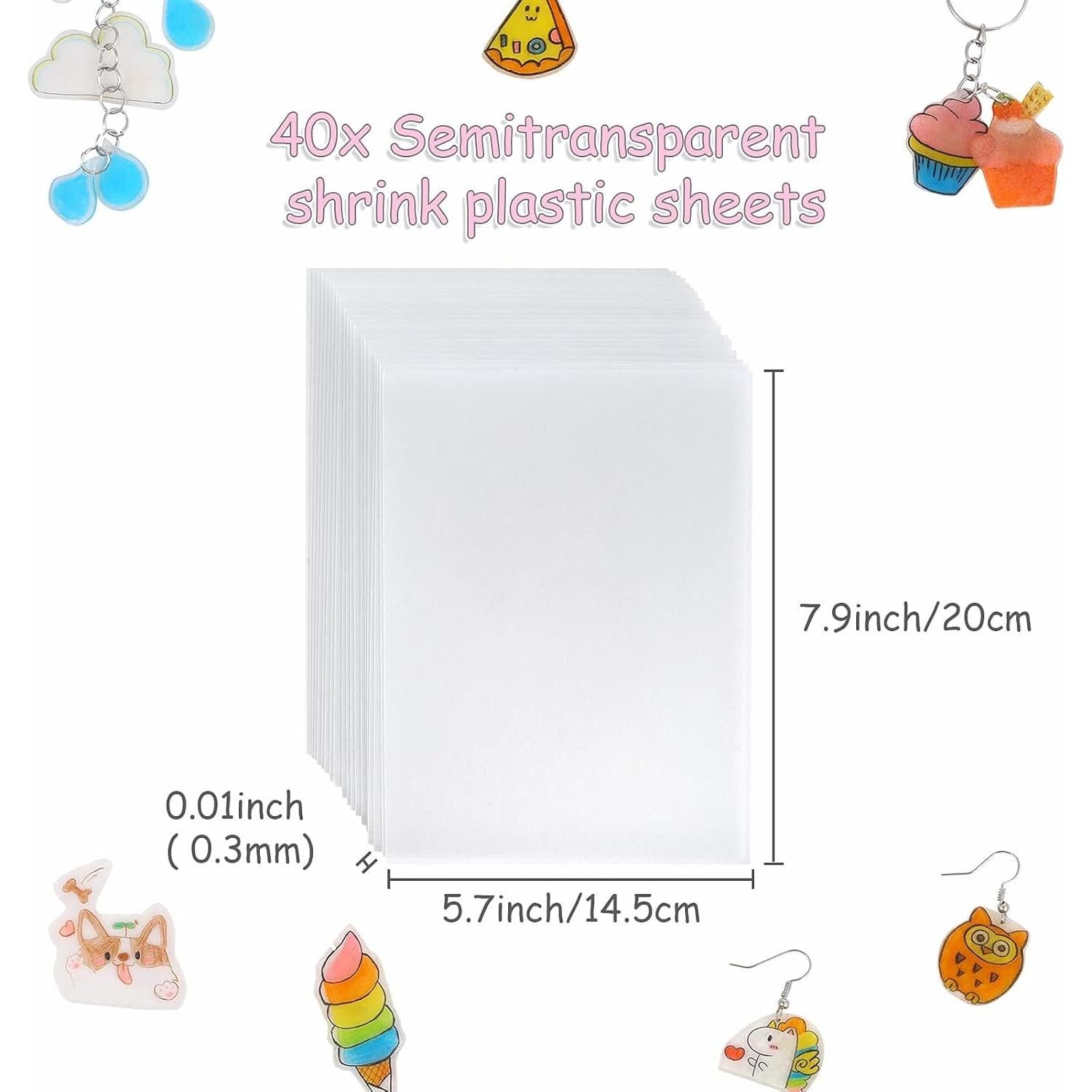 Kit de Hojas de Plástico Retráctil Auihiay 40 Piezas 20x14.5cm