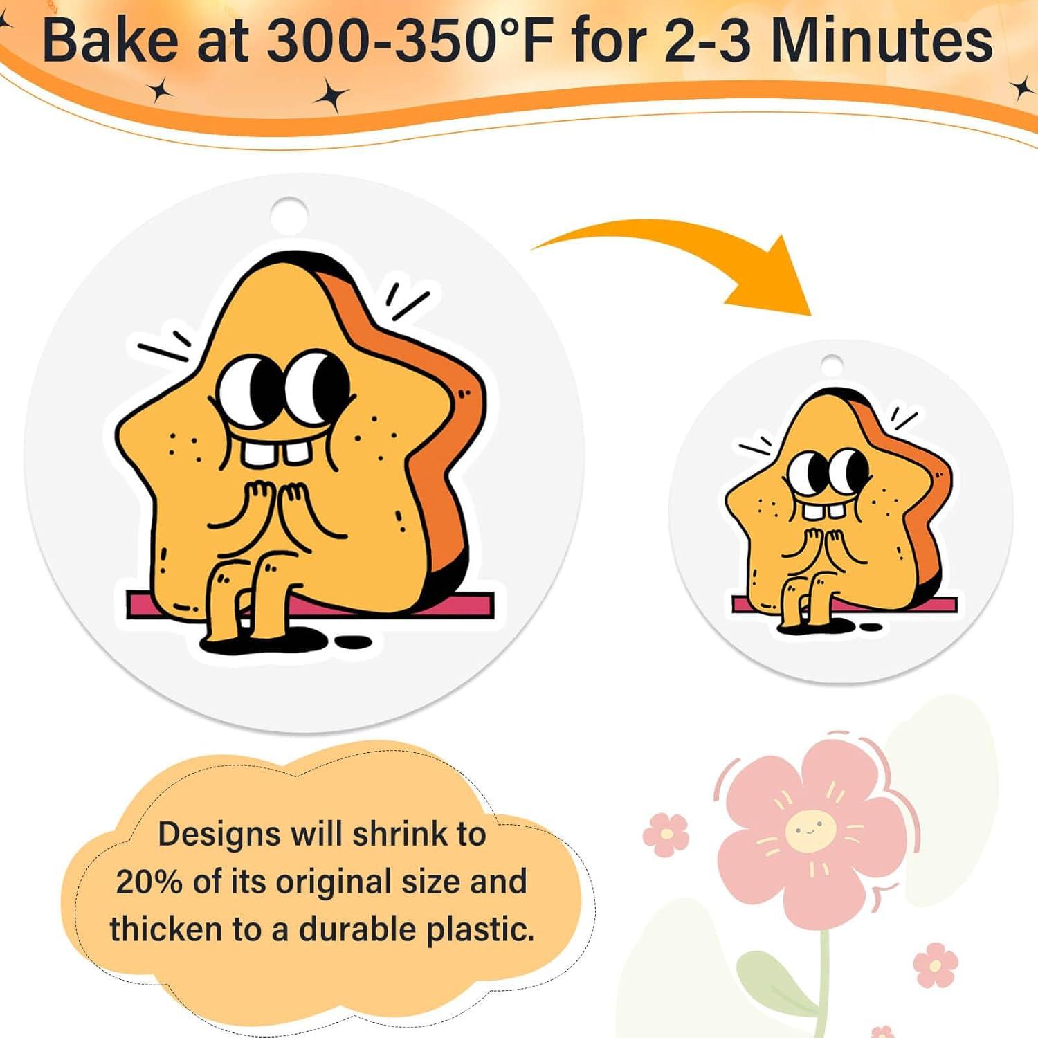 Kit de Hojas de Plástico Shrinky Flasoo 87 Piezas para Manualidades