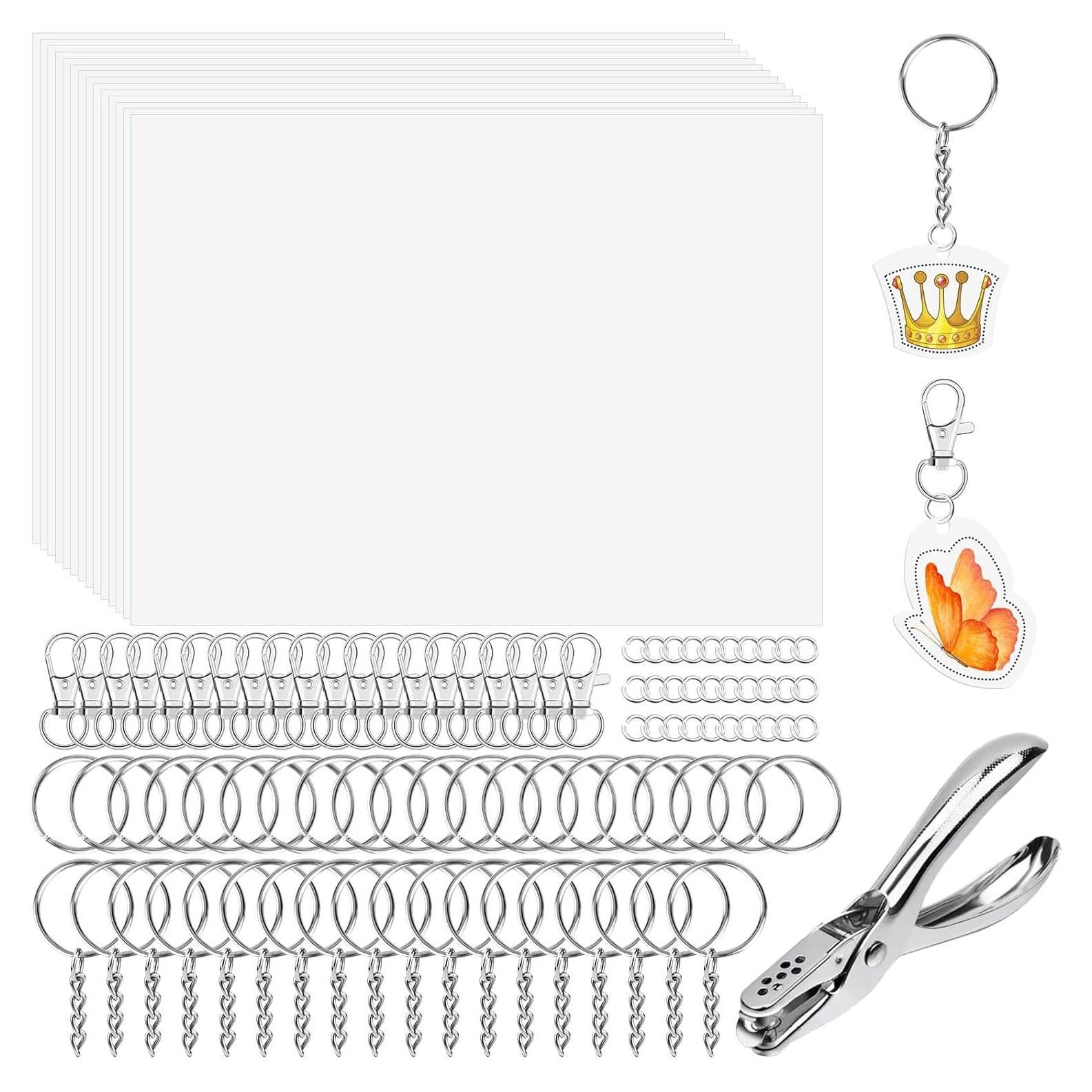 Kit de Llavero Shrinky Art Cridoz - 20 Hojas PVC + Accesorios
