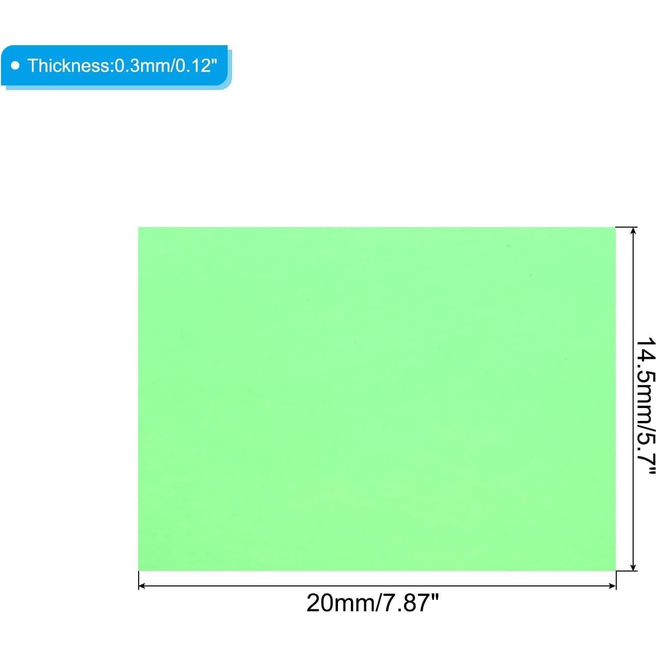 Hojas Retráctiles de Plástico PATIKIL 20x14.5 cm Paquete de 10 Verde