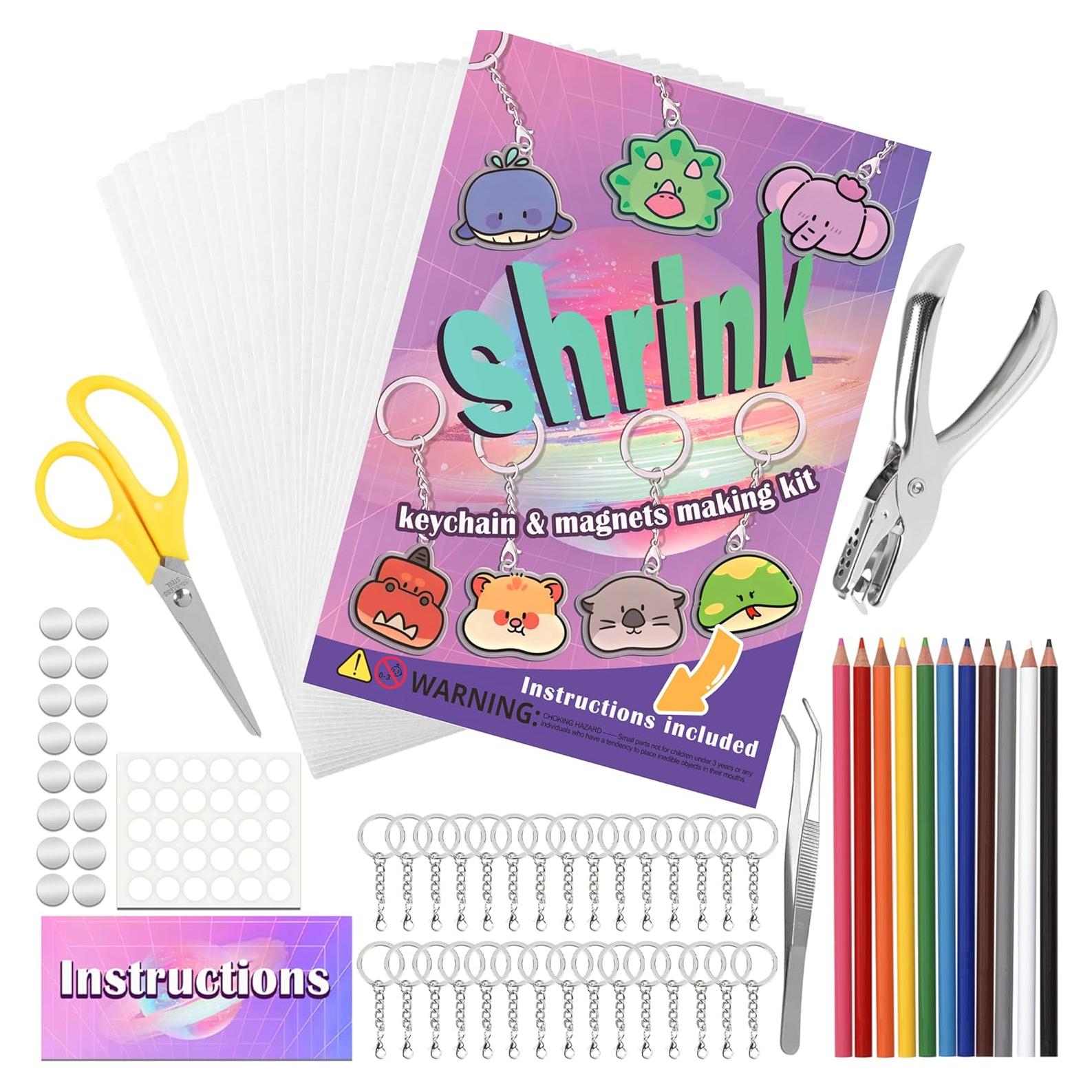 Kit de Llaveros y Imán Vicentorra Shrinky Dink - 110 Piezas