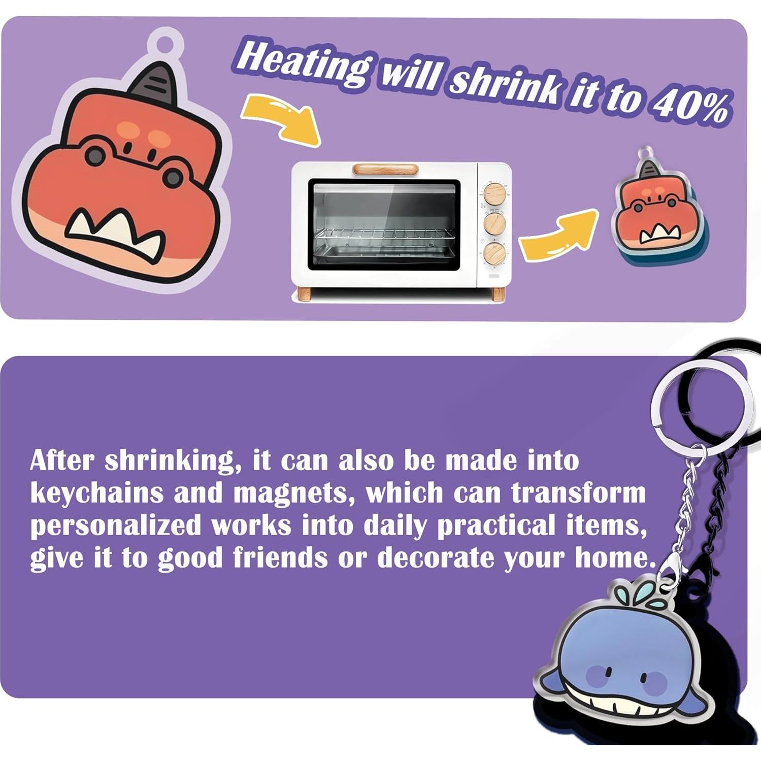 Kit de Llaveros y Imán Vicentorra Shrinky Dink - 110 Piezas