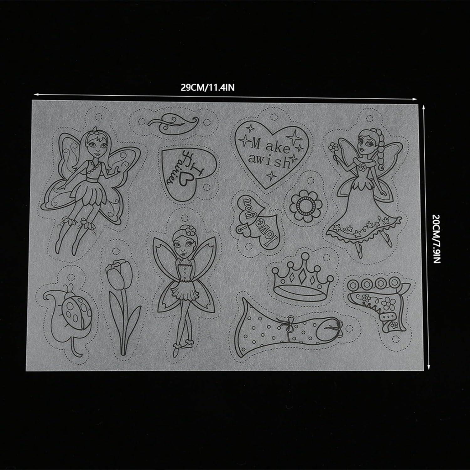 Kit de Hoja de Plástico Termocontraíble Walfront Niña 8 Piezas