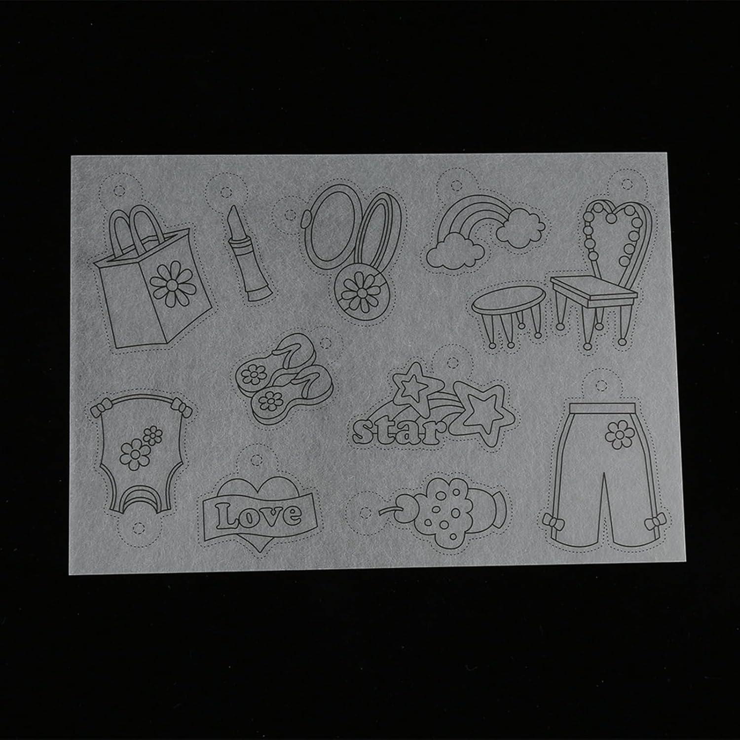 Kit de Hoja de Plástico Termocontraíble Walfront Niña 8 Piezas