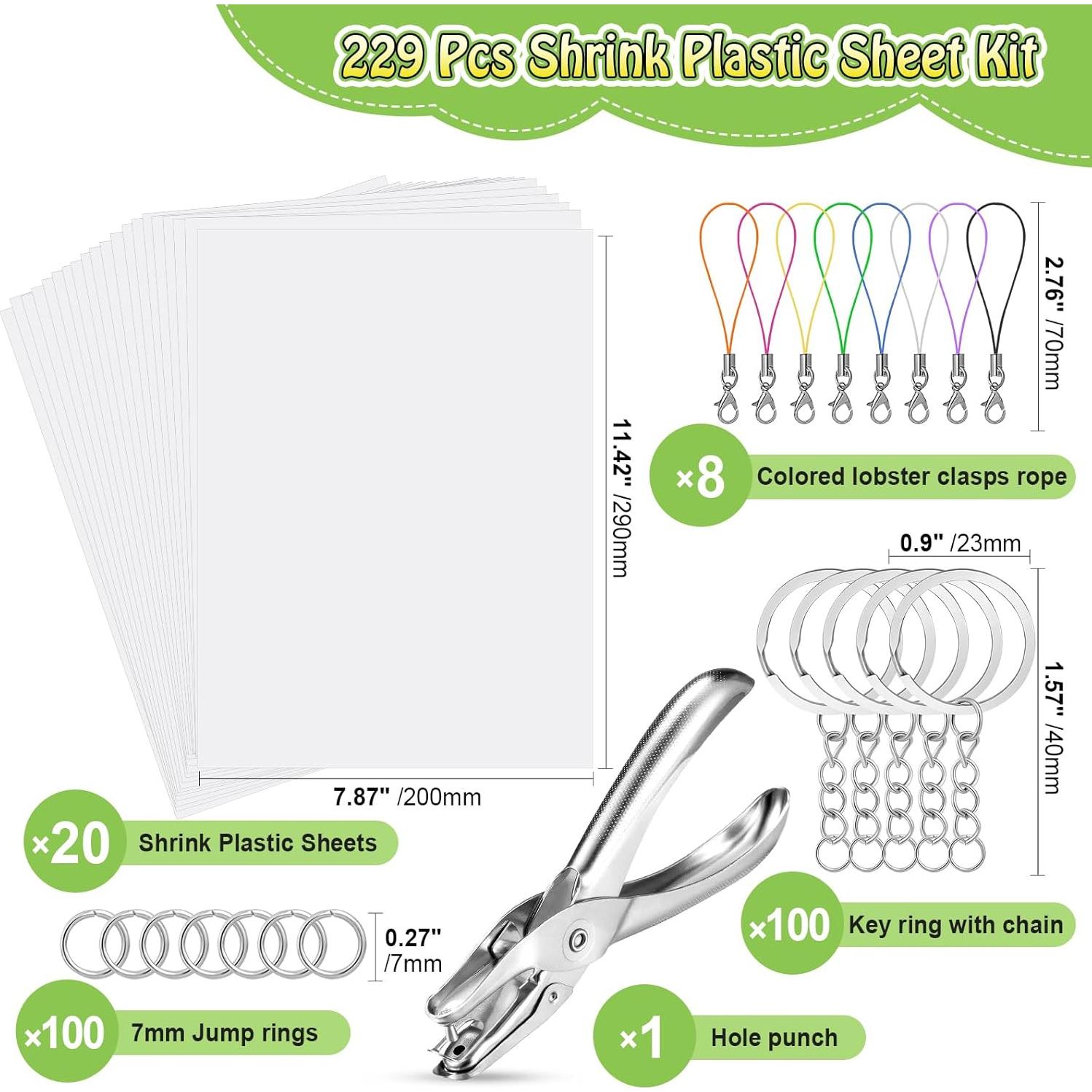Kit de Hojas Shrinky Dink ARTOSHIN 229 Piezas Manualidades