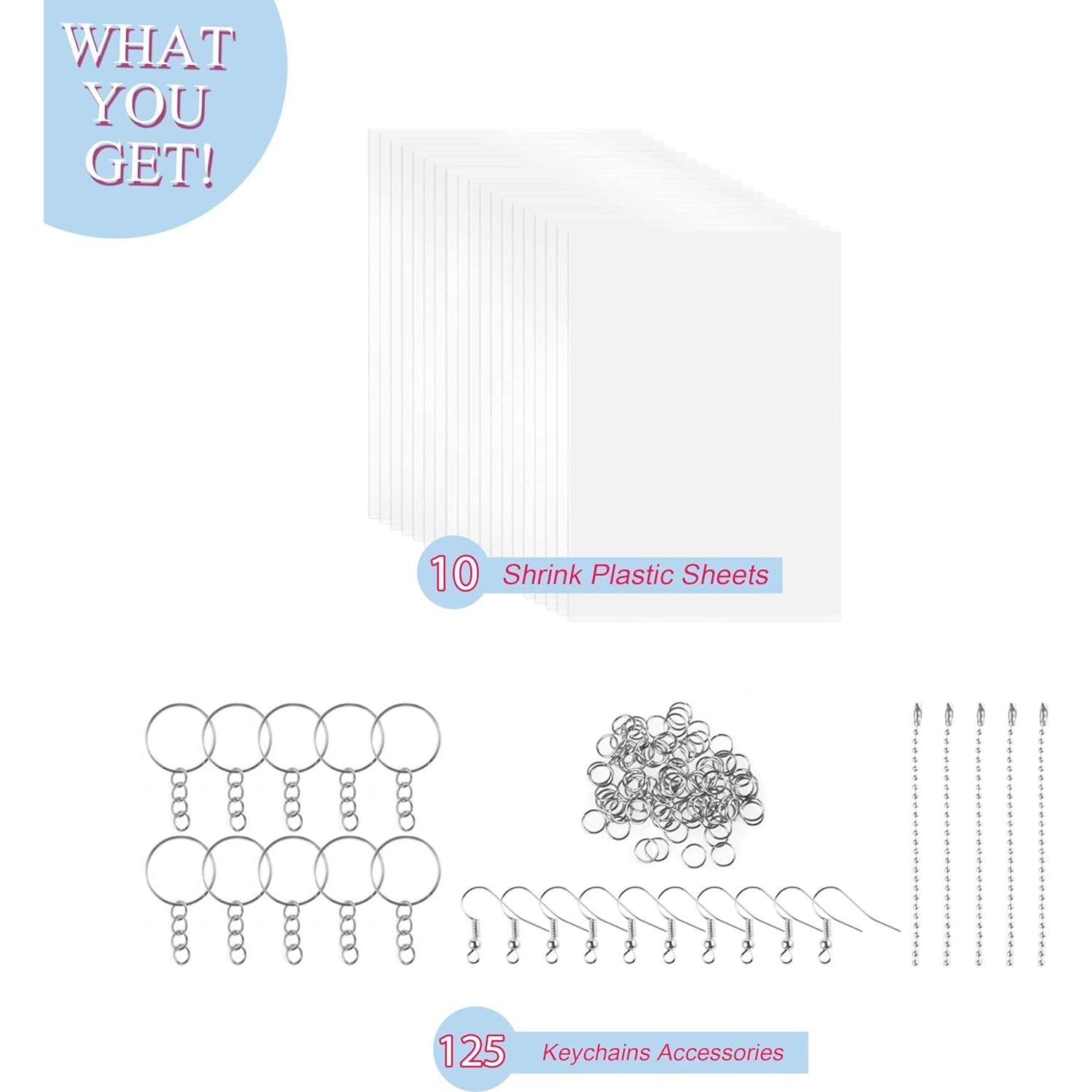 Kit de Hojas de Plástico Retráctil Warckon A4 135 Piezas