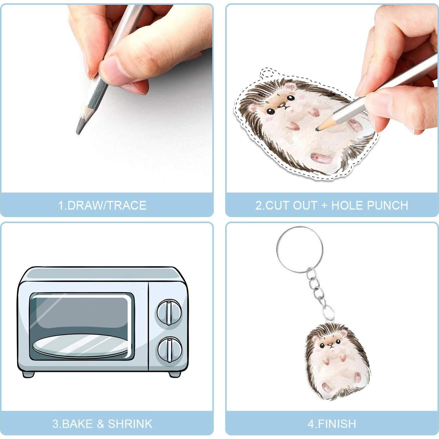 Kit de Hojas de Plástico Retráctil Warckon A4 135 Piezas