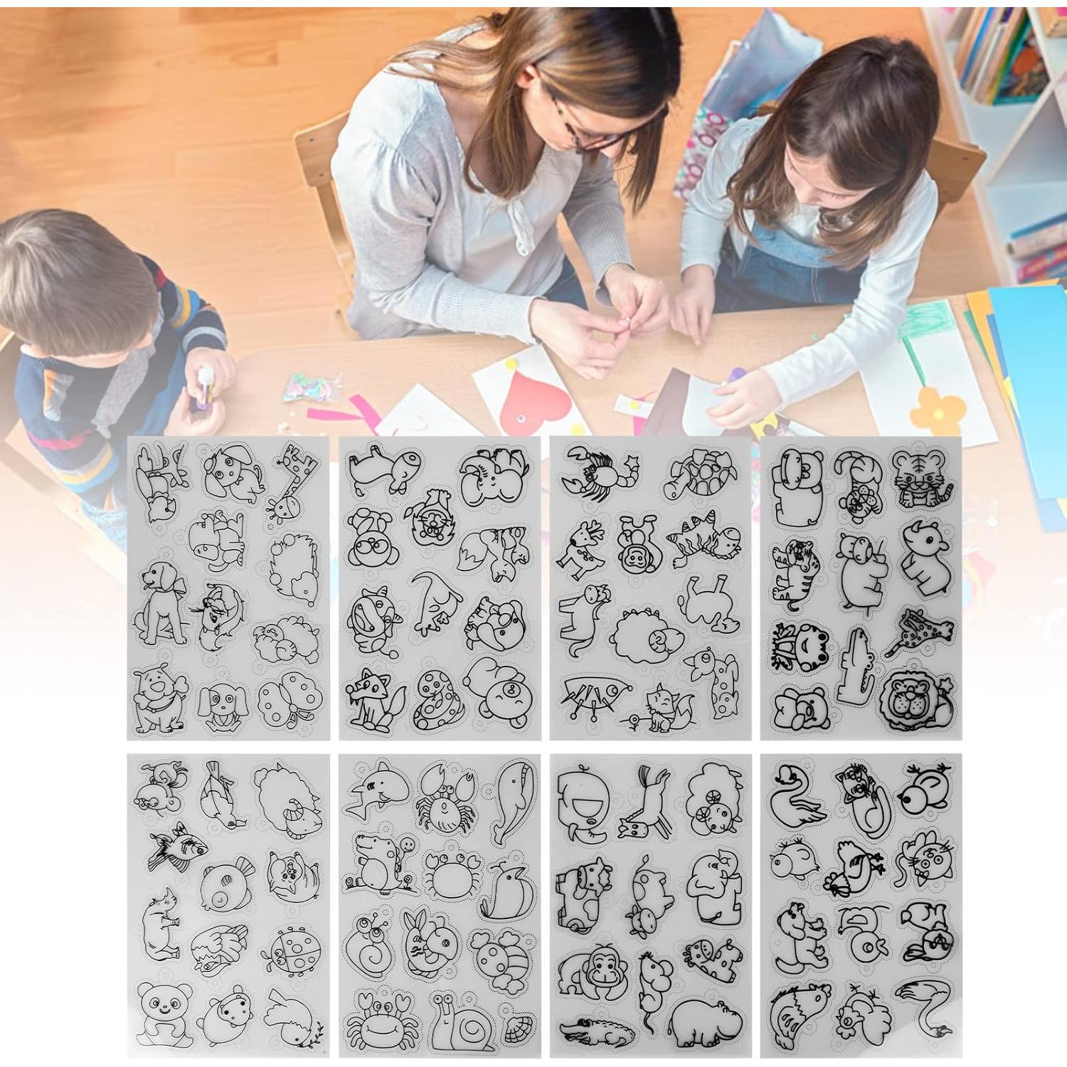 Kit de 24 Hojas de Plástico Retráctil HEEPDD para Manualidades