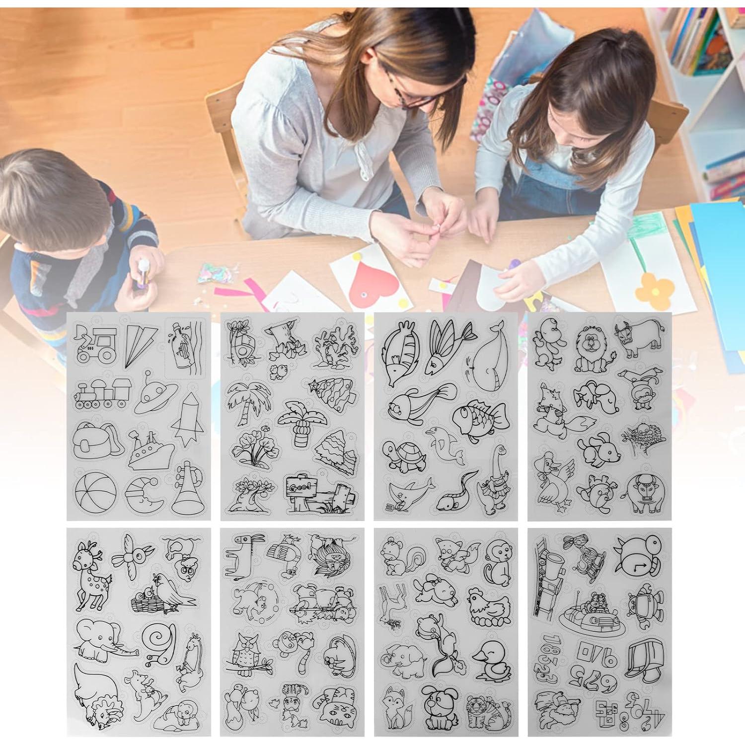 Hojas de Plástico Termocontraíble Estink - 8 Piezas Animales