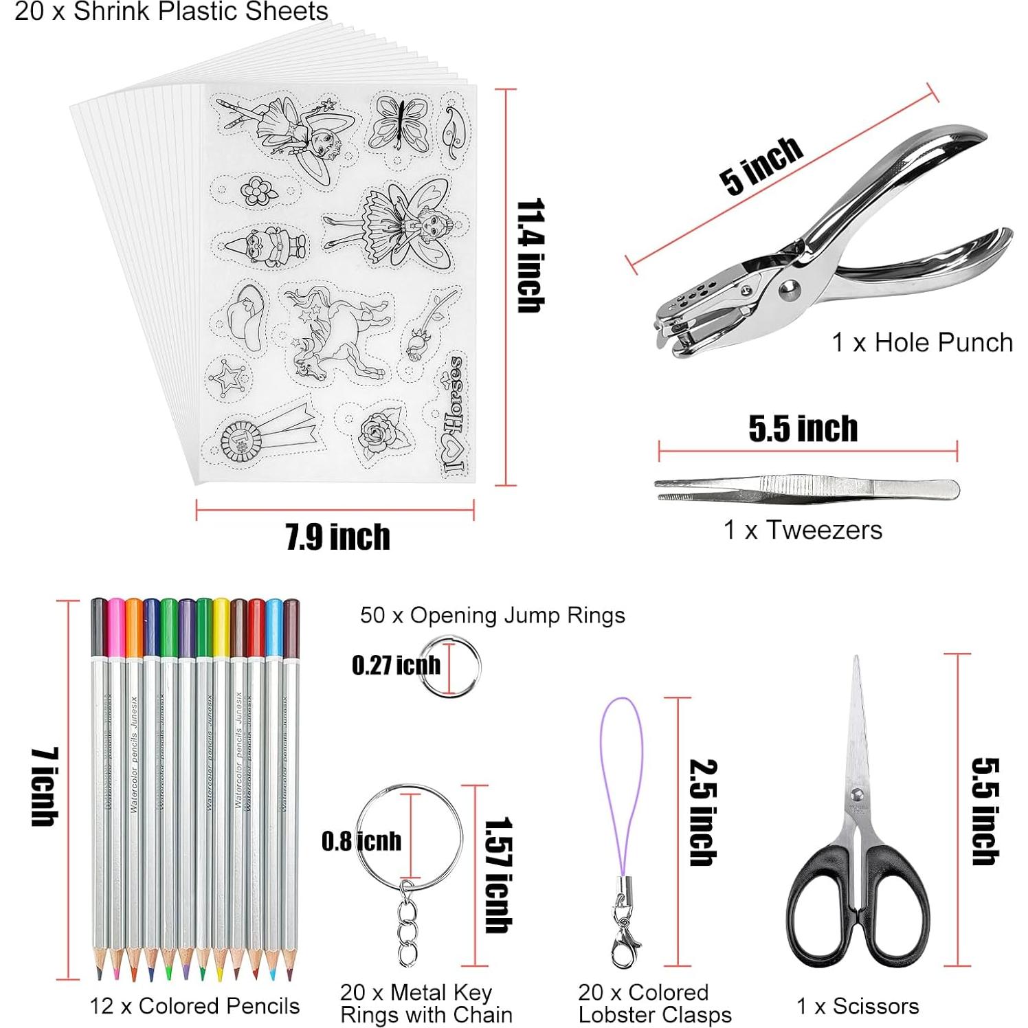 Kit de Manualidades POUYRBA 125 Piezas Plástico Retráctil