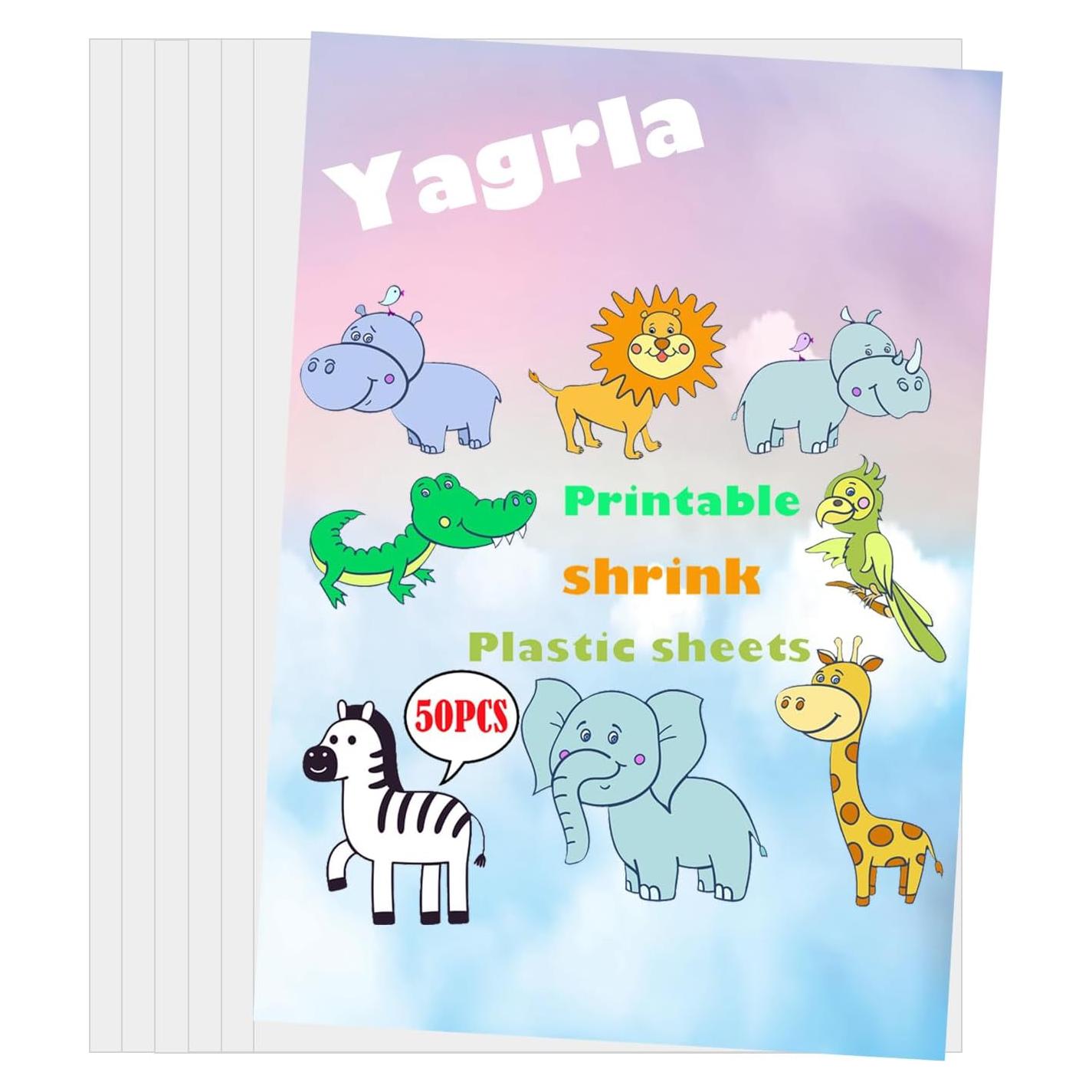 Hojas Imprimibles Shrinky Dink Yagrla A4 50 Unidades Blancas
