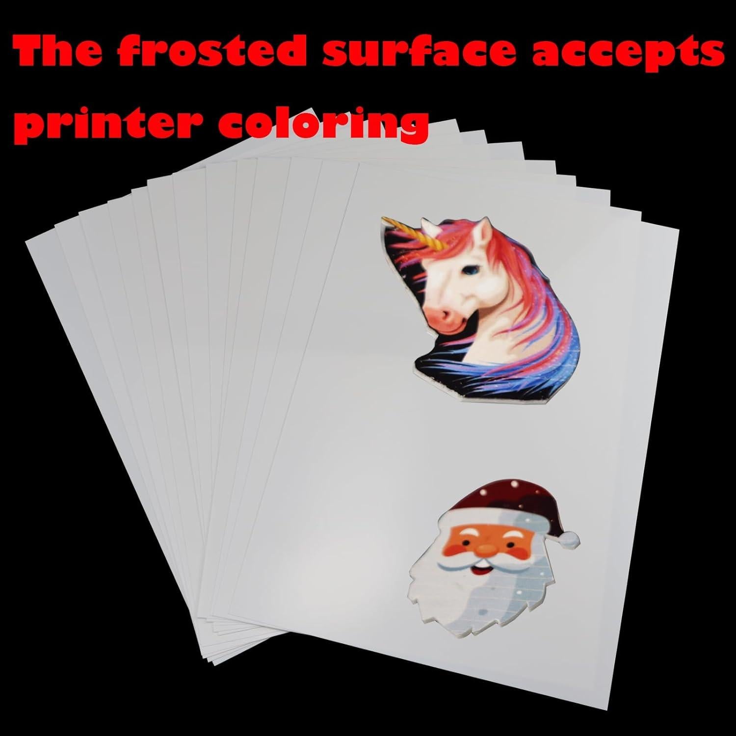 Hojas Imprimibles Shrinky Dink Yagrla A4 50 Unidades Blancas