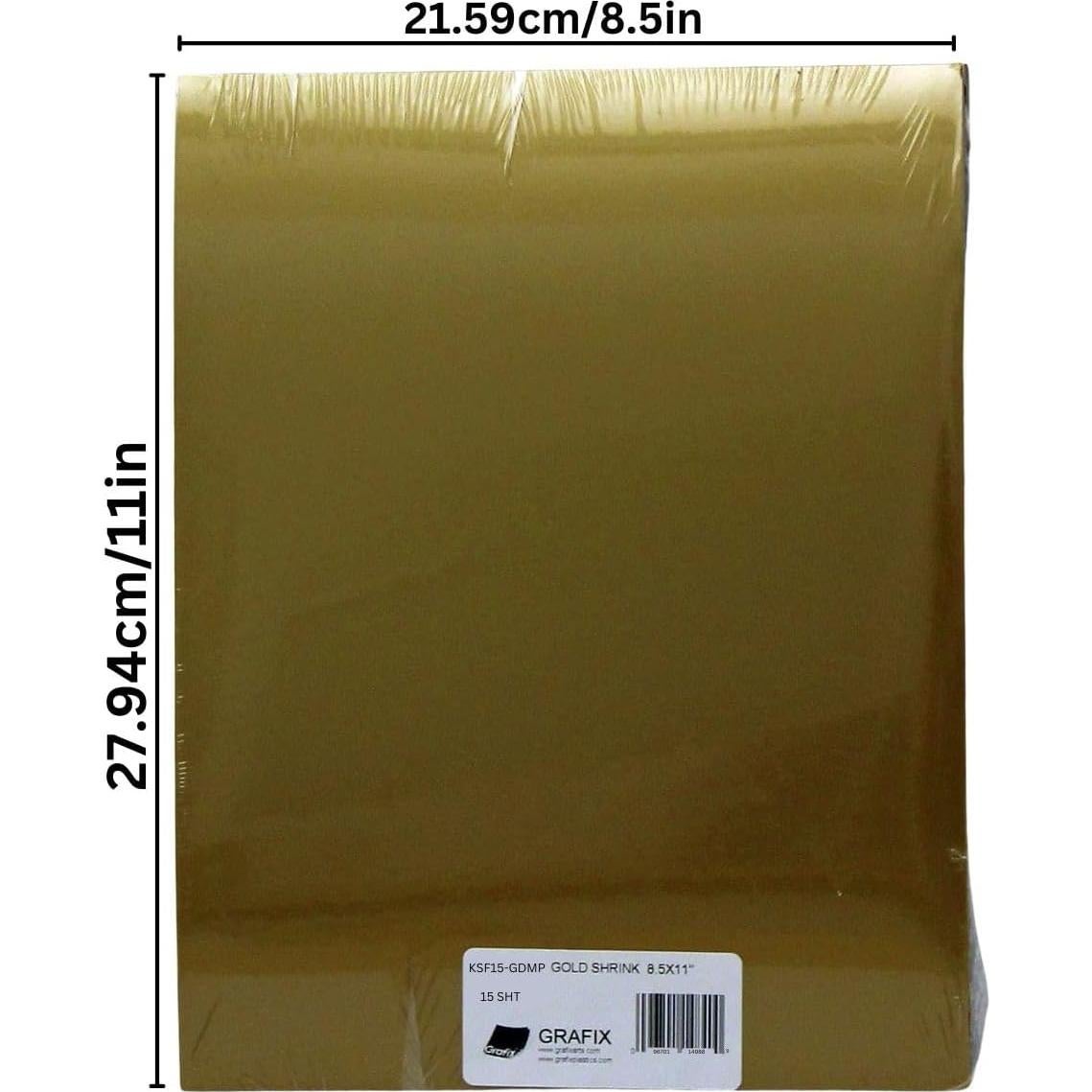 Película de Reducción Grafix Oro Opaco 15 Hojas 21.6x28 cm